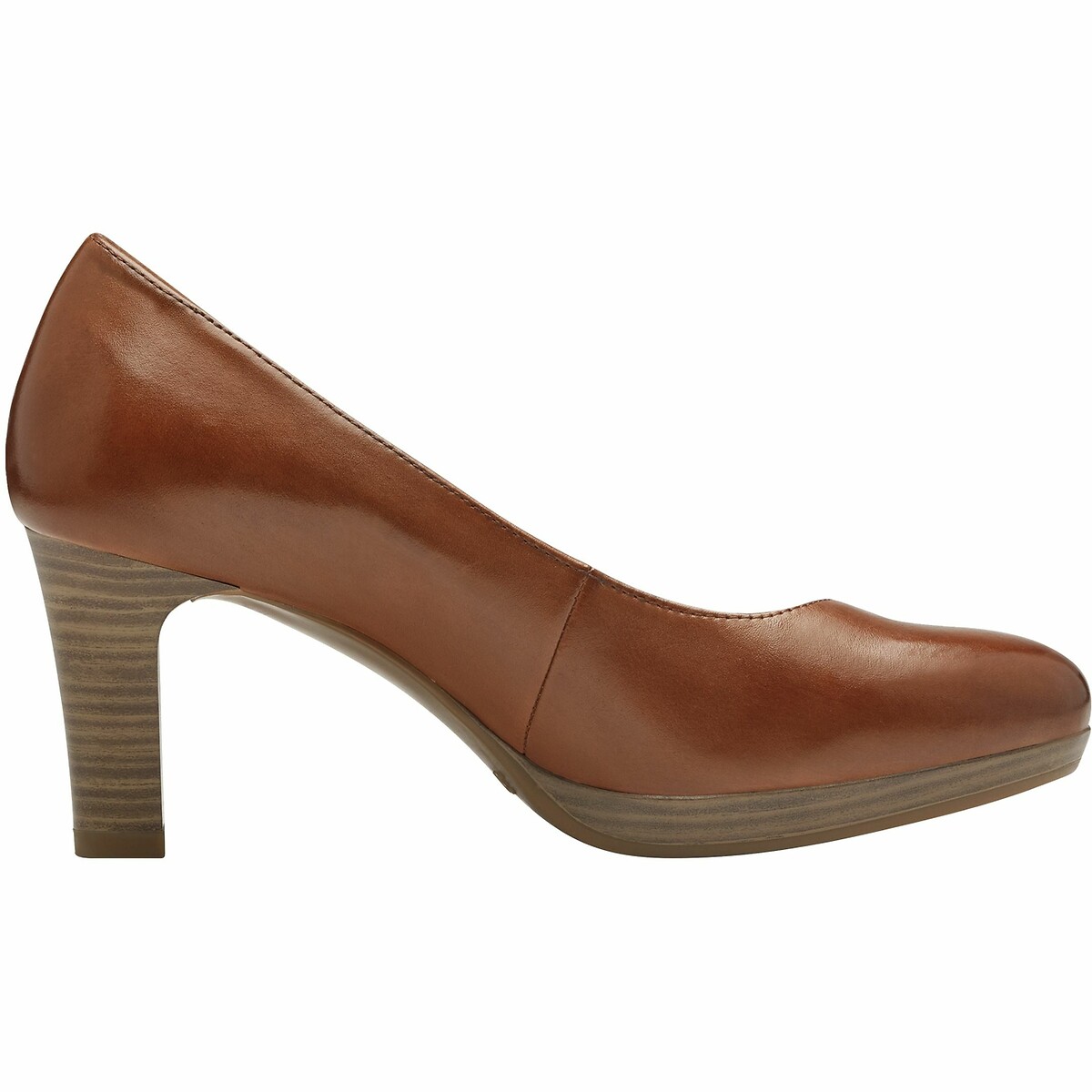 Escarpins en cuir cognac, TAMARIS