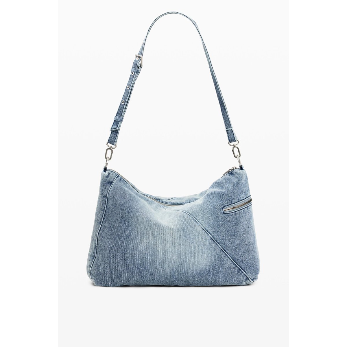Grand sac charms denim bleu, DESIGUAL