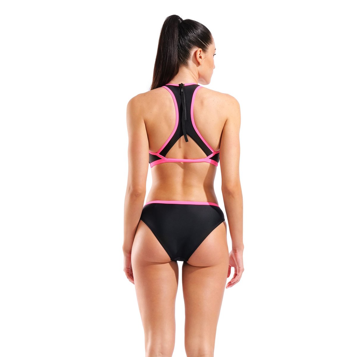 Bikini pour femme arena Feel Y-Line black-shocking pink, ARENA