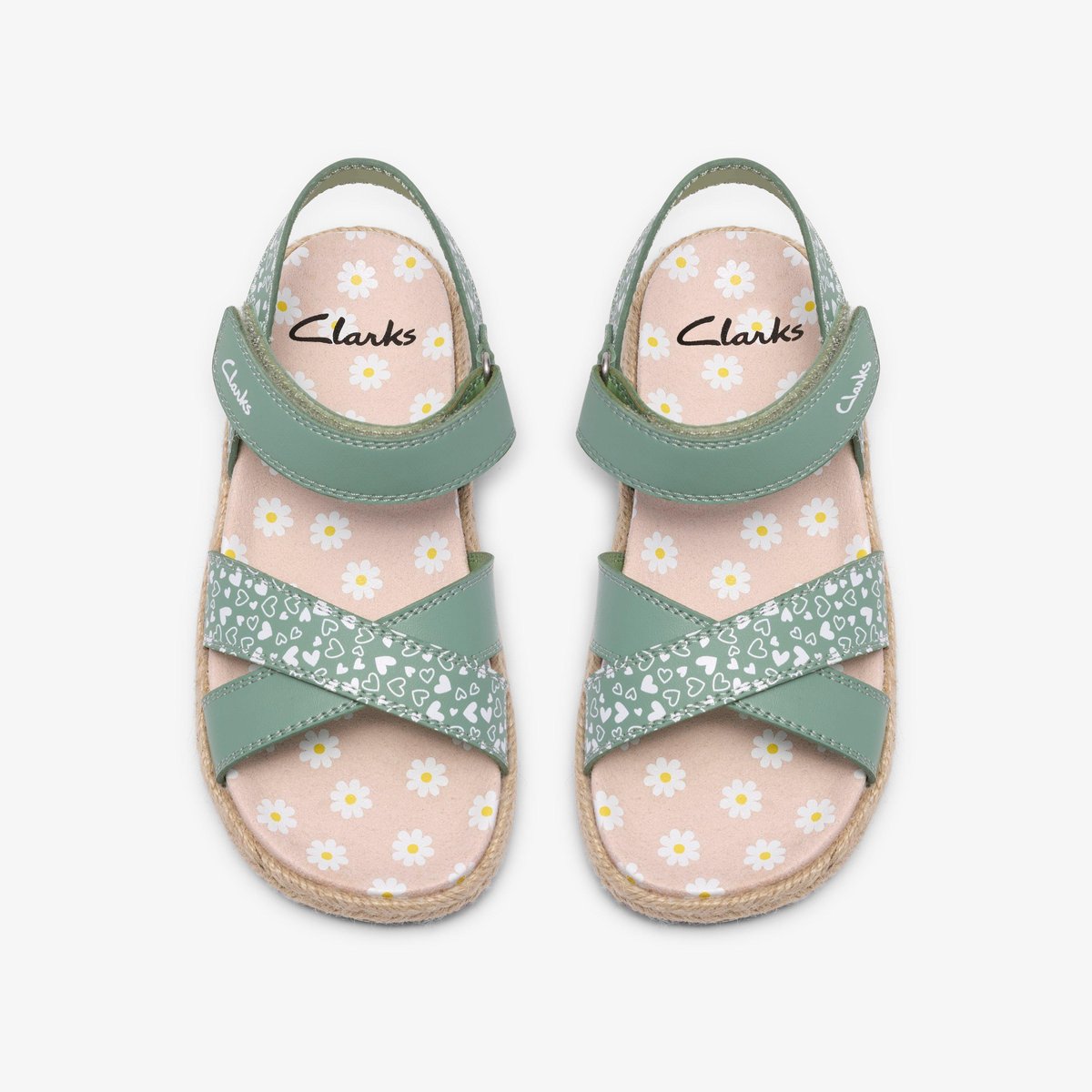 Sandales Synthétique BROOKE SUN K vert, CLARKS