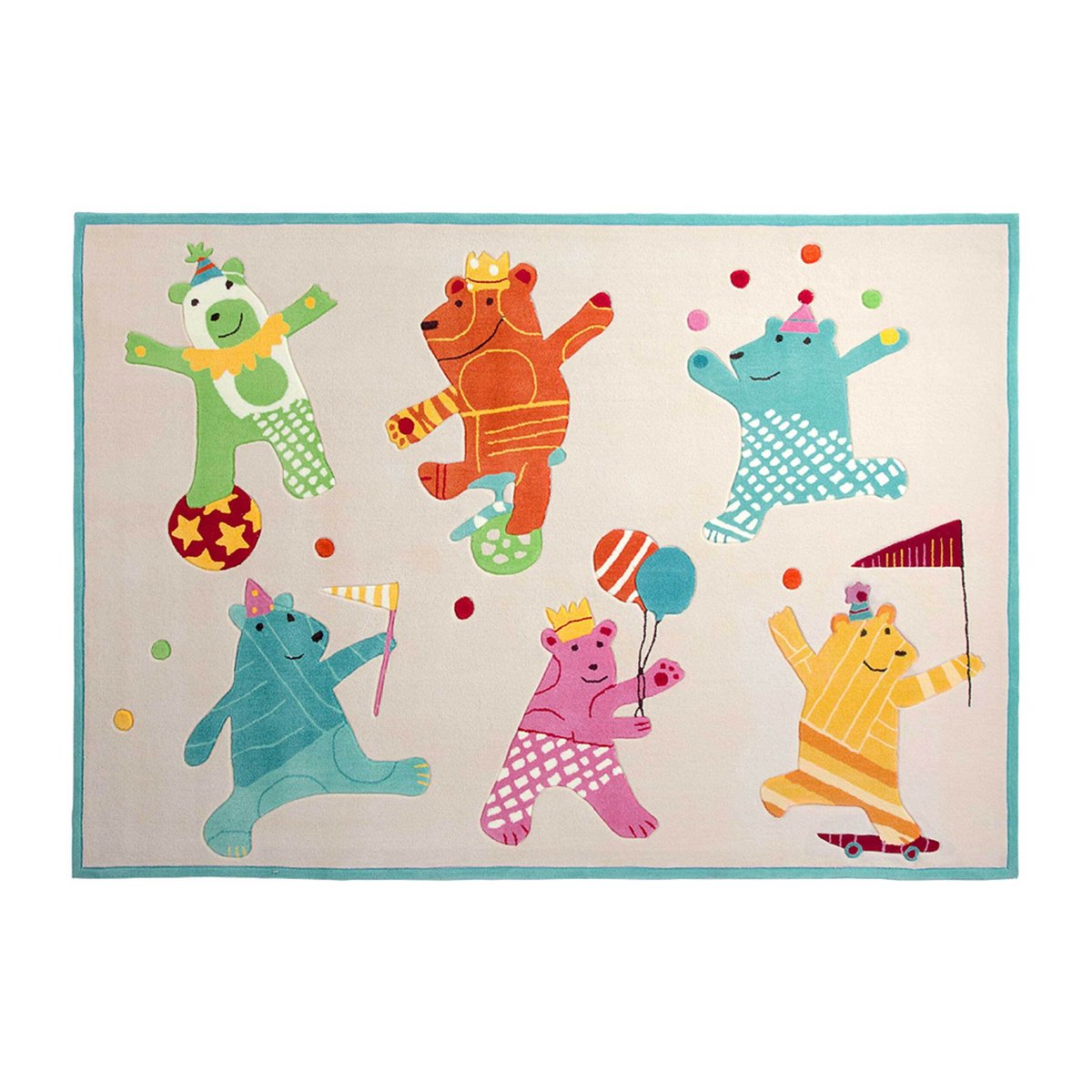 Tapis enfant motif ours , DANCING BEARS sable, ESPRIT