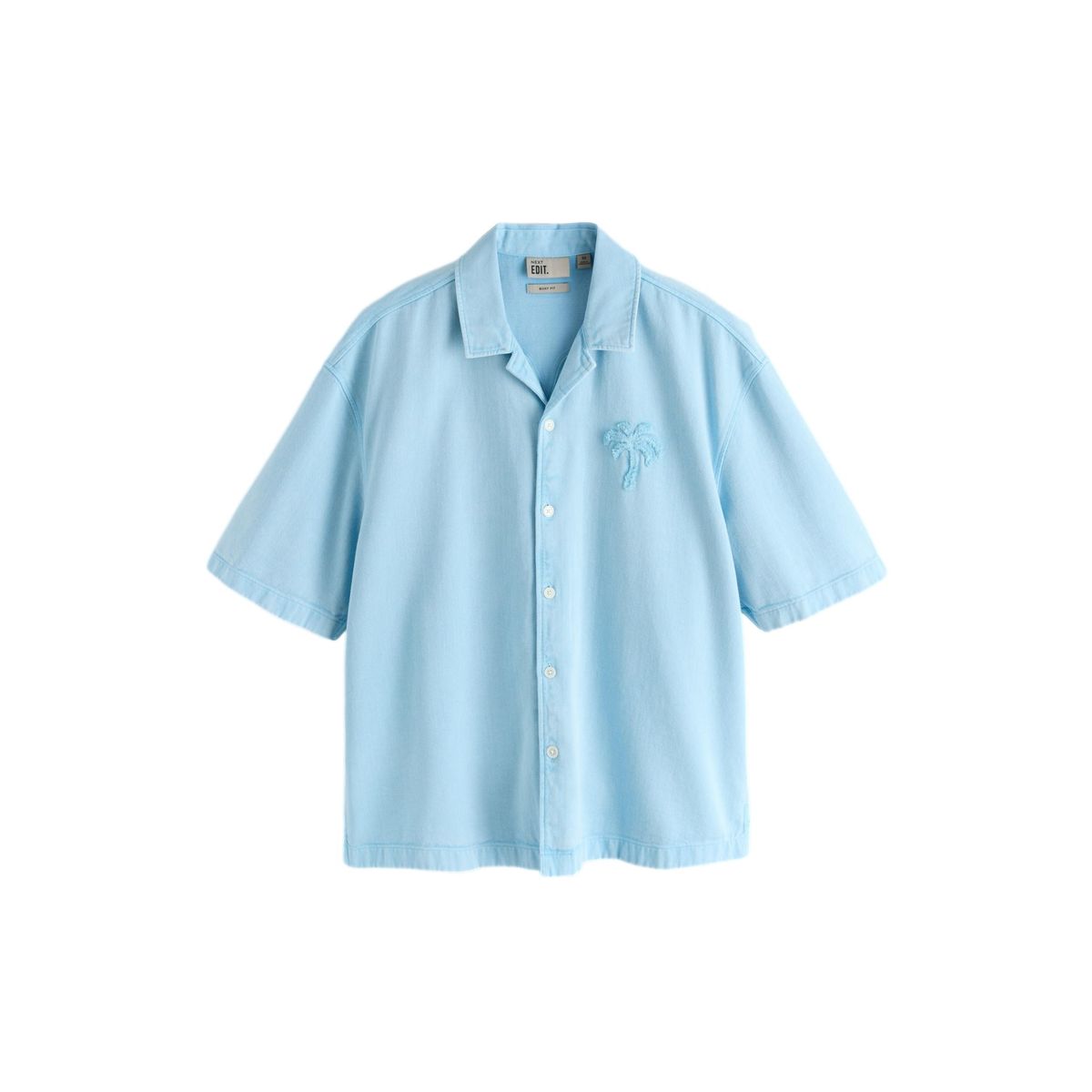 Chemise à manches courtes et motif edit bleu, NEXT