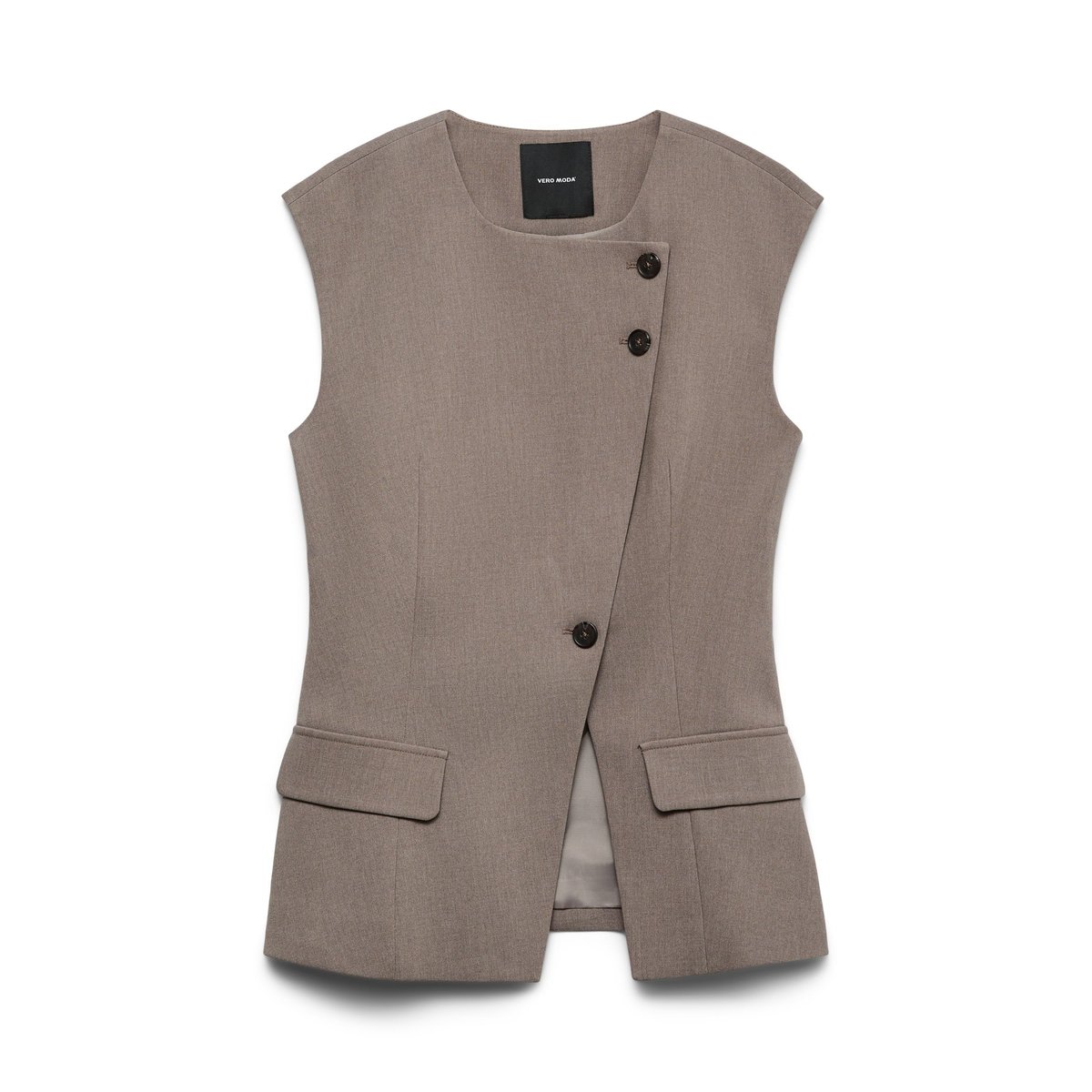 Gilet marron - moon rock, VERO MODA