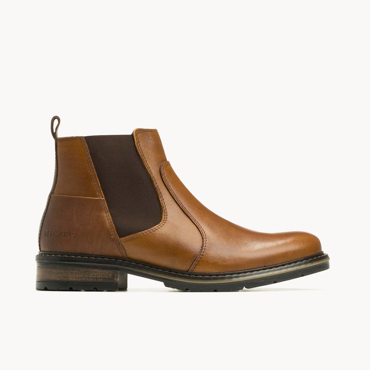 Boots cuir ELSTER cognac+marron, REDSKINS