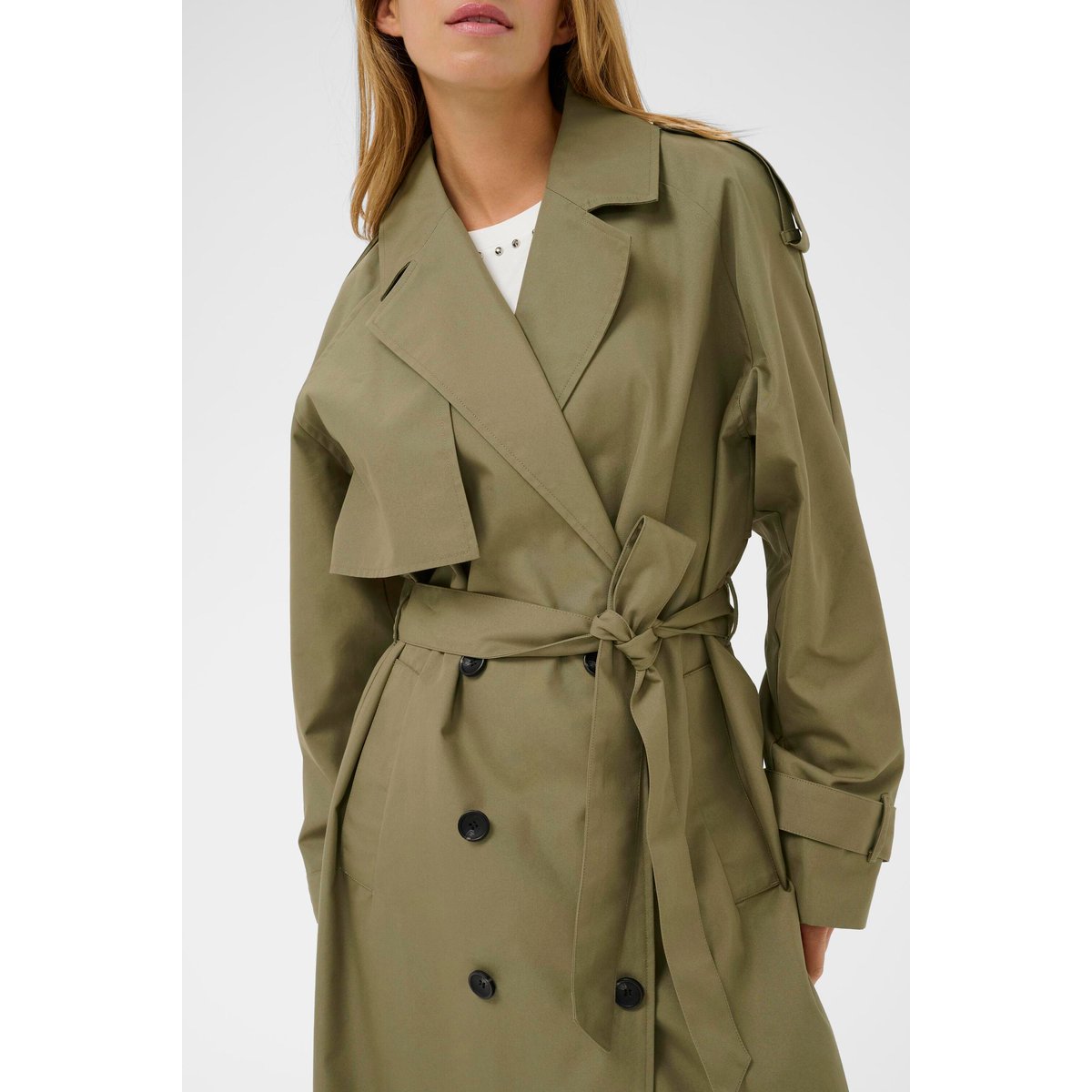Manteau vert dusky green, KAFFE