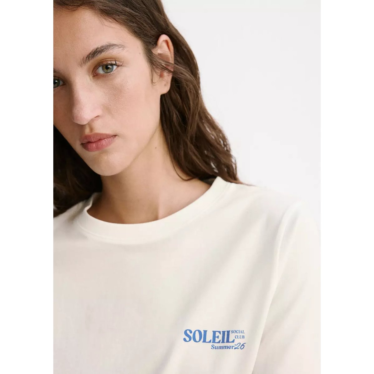 T-shirt en coton imprimé bleu, MANGO