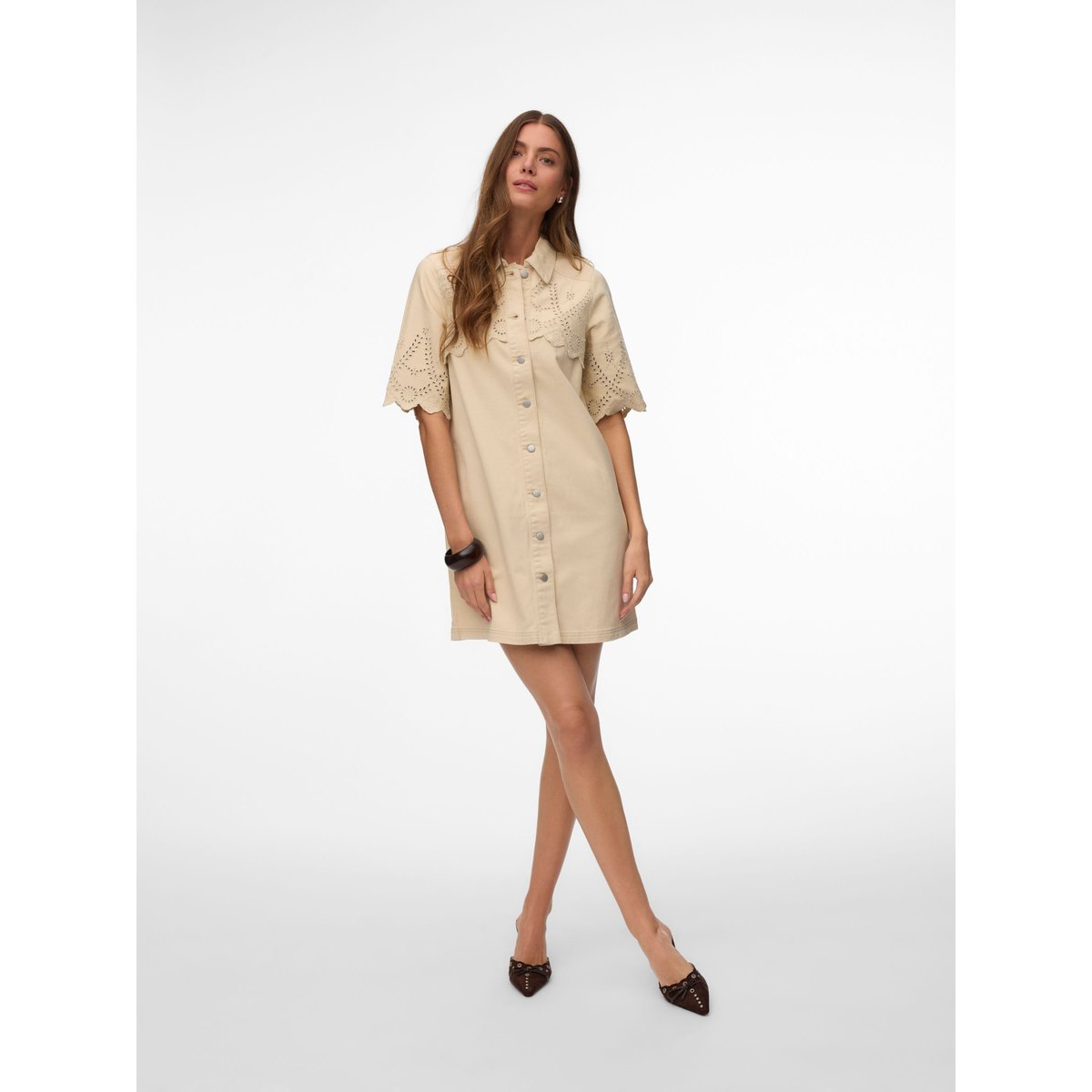 Robe En Denim ecru, VERO MODA