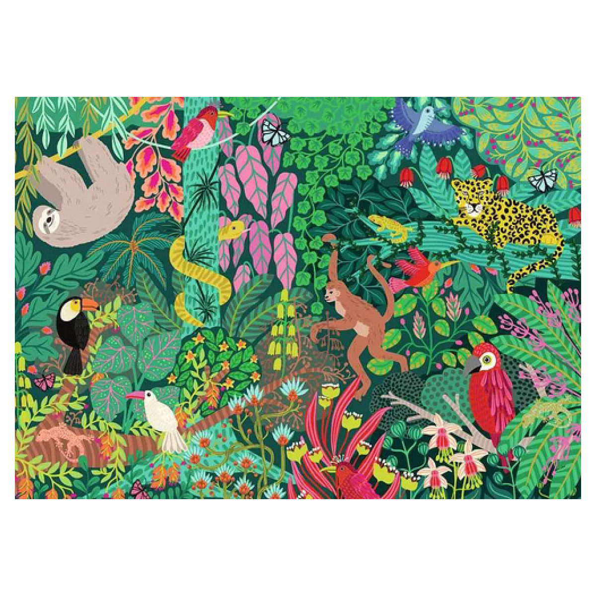 1000p Foret tropicale magique bleu, RAVENSBURGER