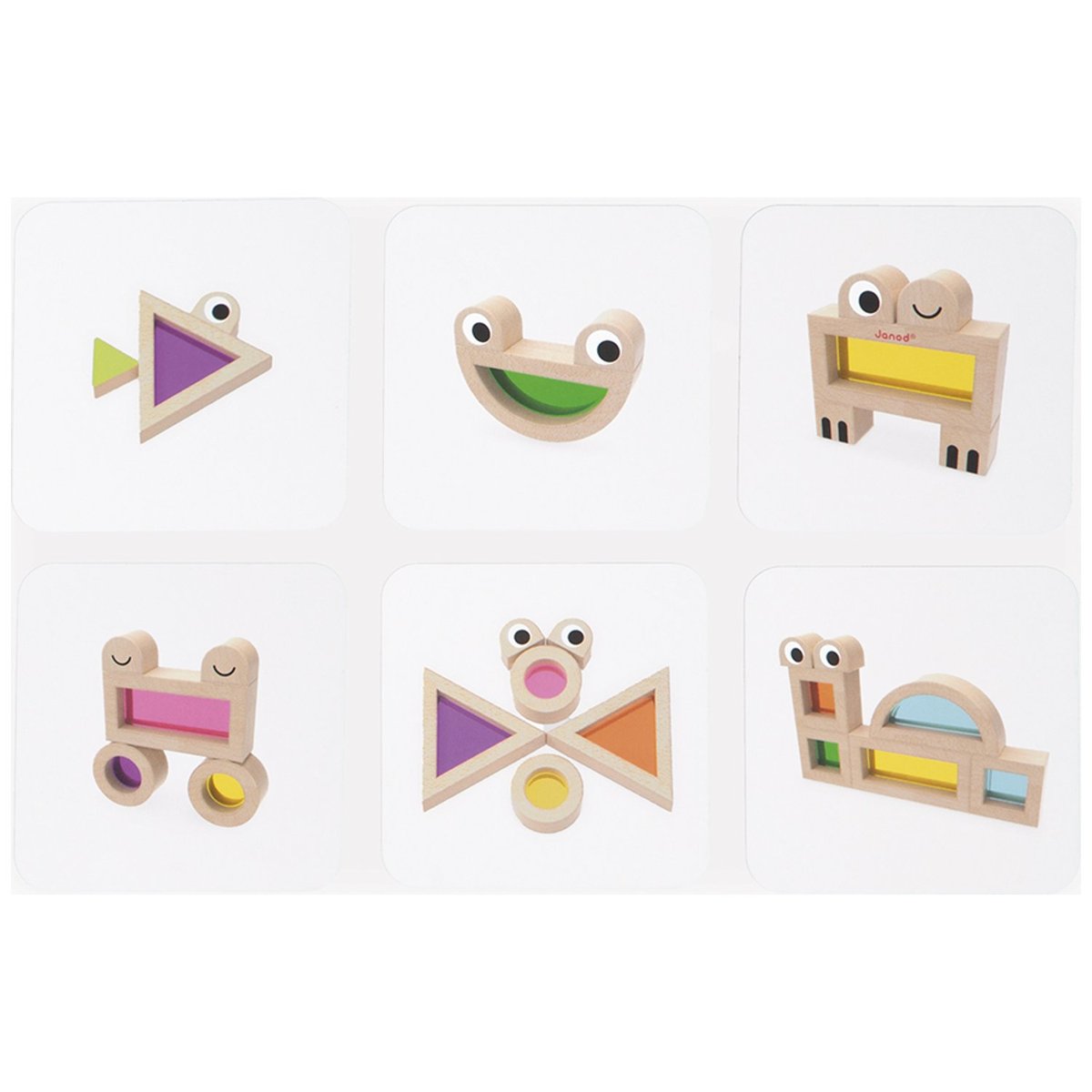 Jeu sensoriel Blocs translucides multicolore, JANOD