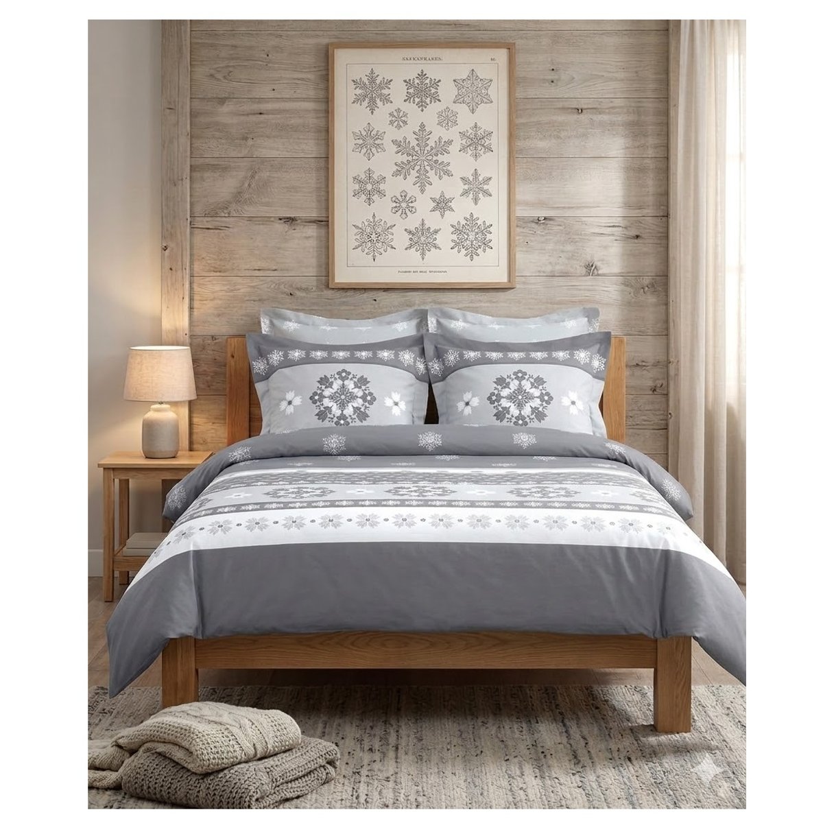 Parure de lit Collection Montagnarde gris, EDEN