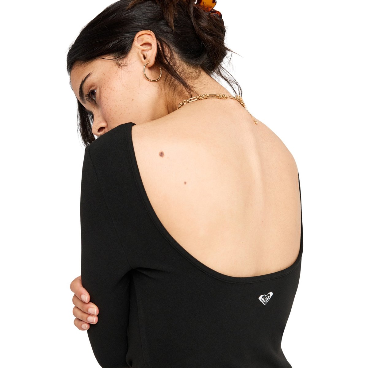 Haut manches longues PLAYA QUEEN. noir anthracite, ROXY