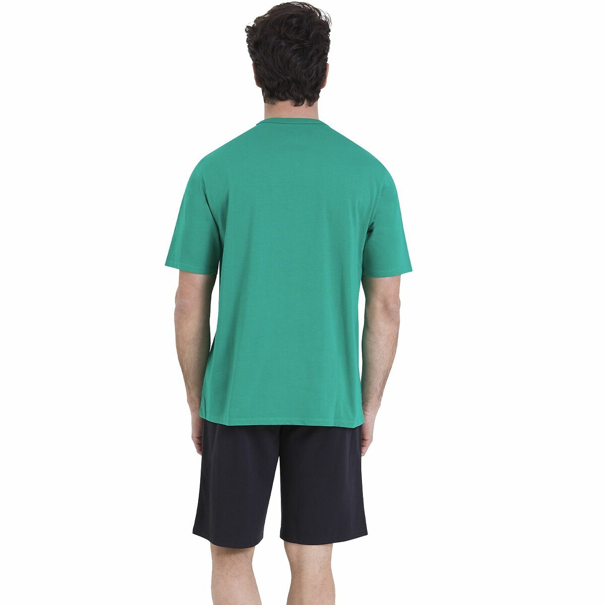 Pyjashort avec imprimé noir + vert, ATHENA