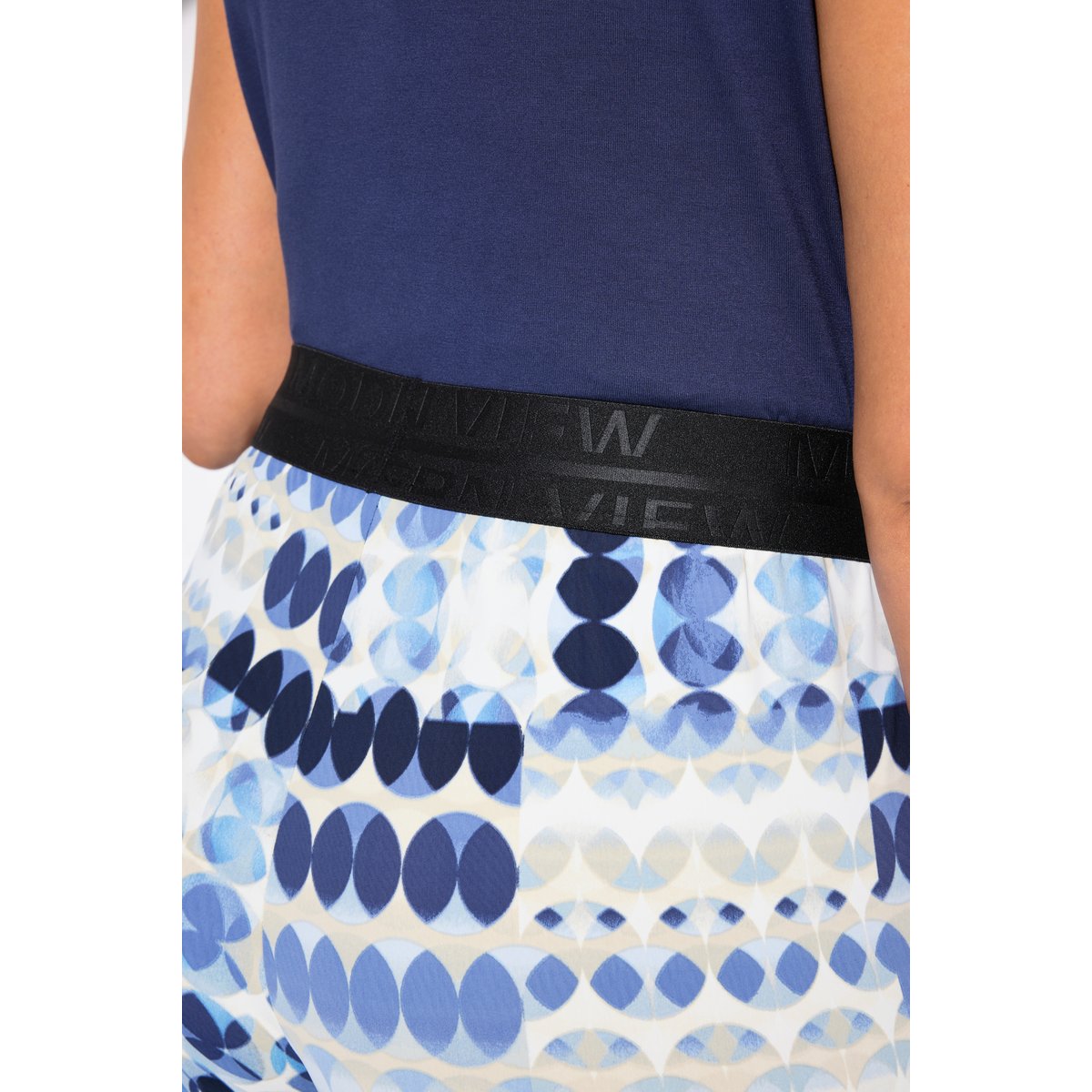 Pantalon Sienna en jersey. Motif cercles. univers, ULLA POPKEN
