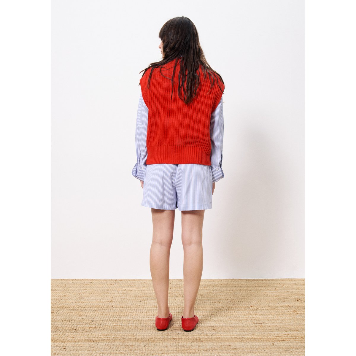 Pull en coton CARMELE rouge, FRNCH