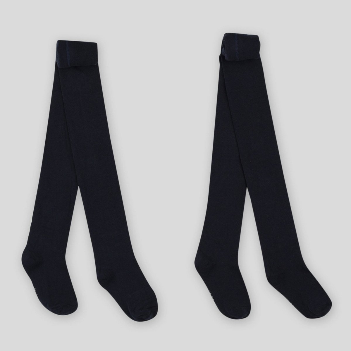 Lot de 2 paires de collants contenant du coton BIO GOTS marine, MONOPRIX