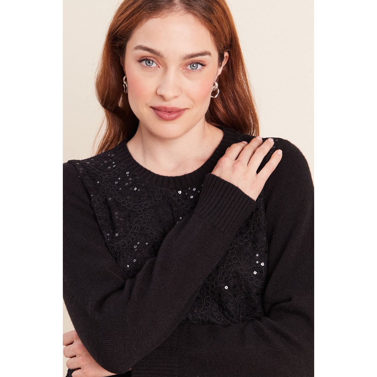 Pull col rond noir, BREAL