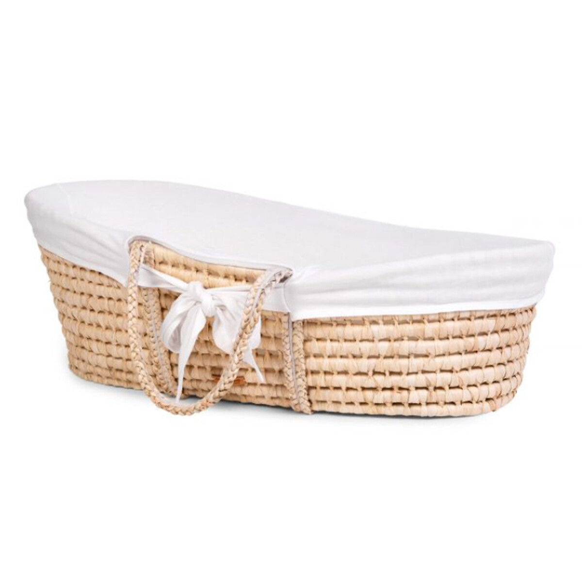 Panier moise soft natural avec matelas habillage ecru, CHILDHOME