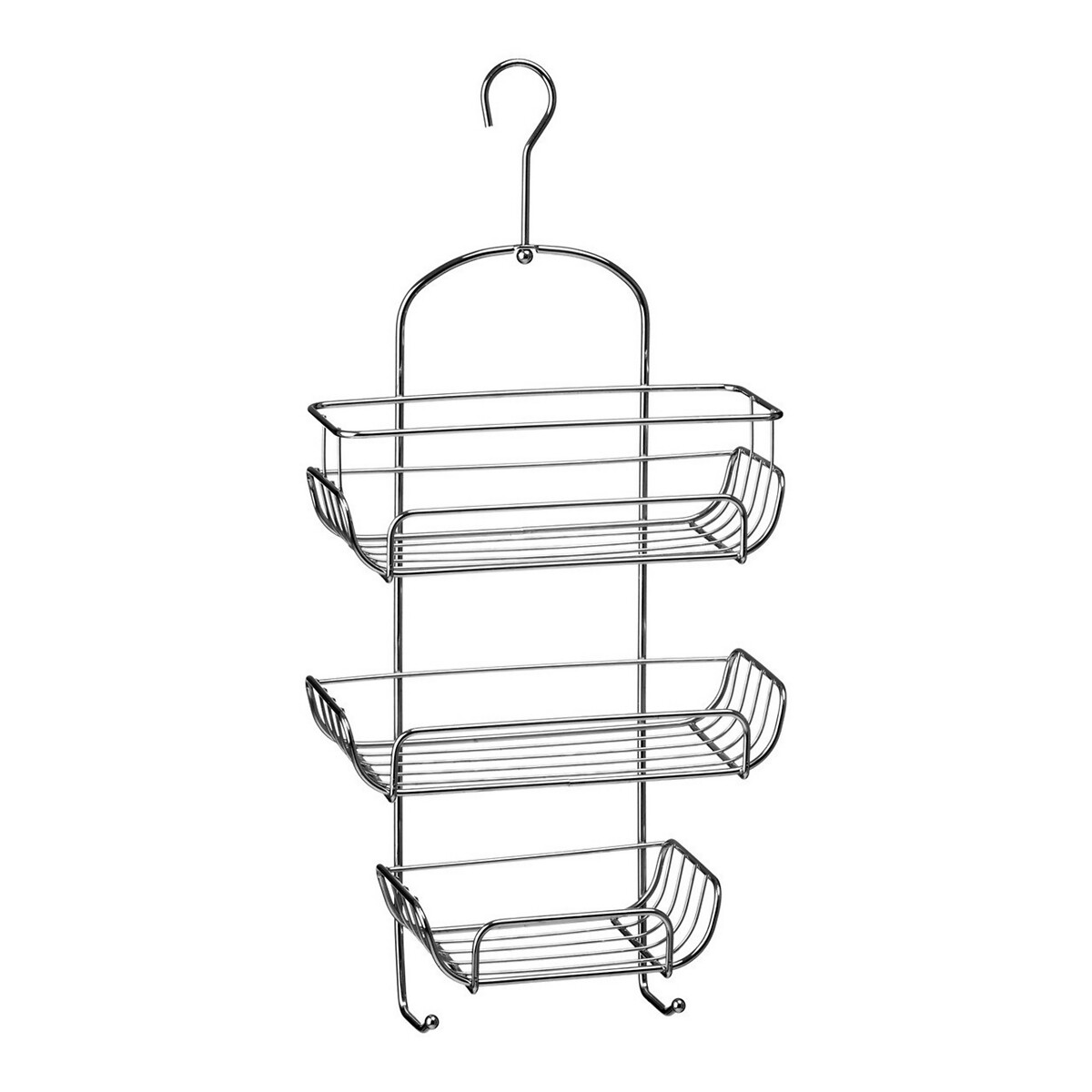 3-Tier Shower Caddy in Chrome silver-coloured, SO'HOME