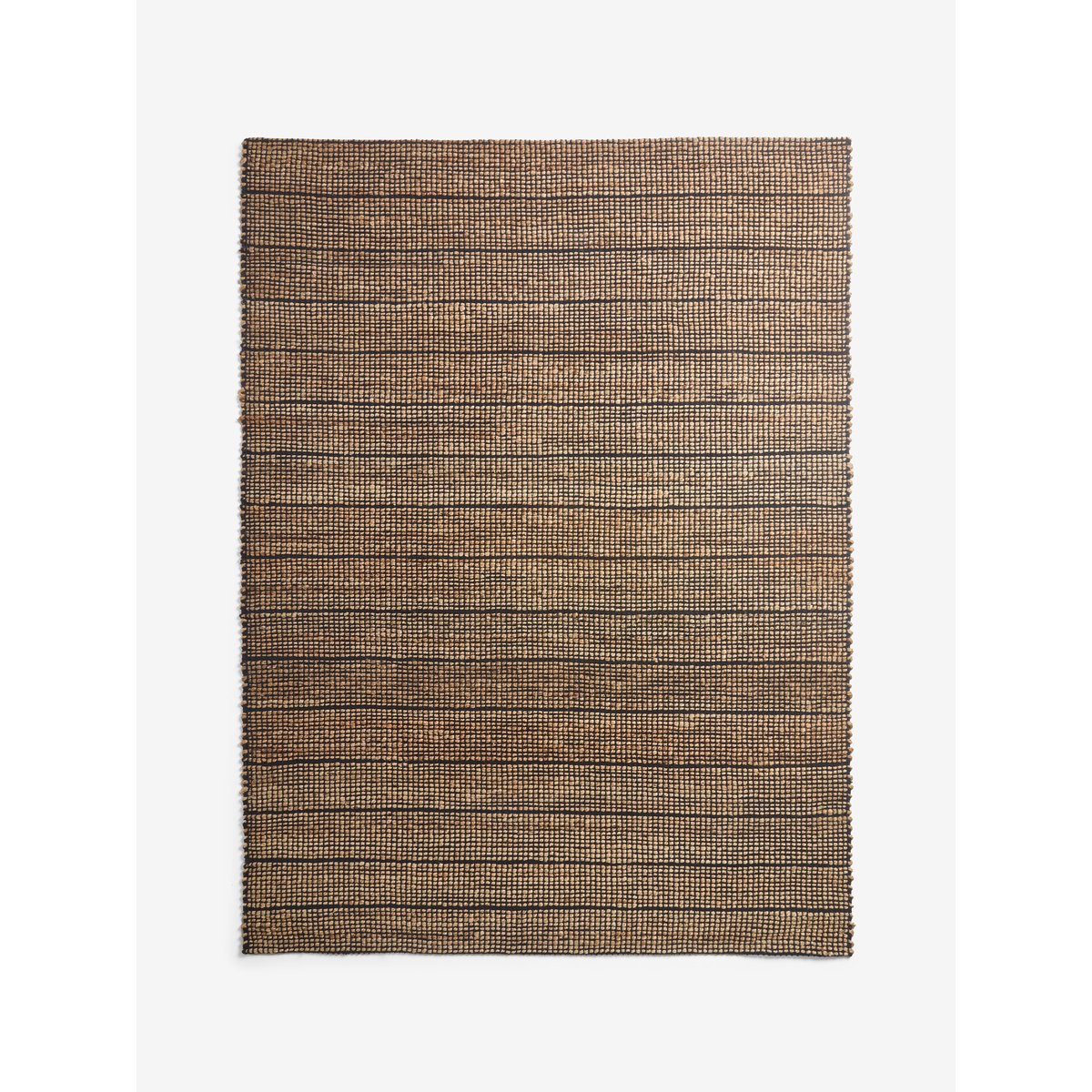 Tapis de salon et chambre en jute BANDY noir, NOVATREND