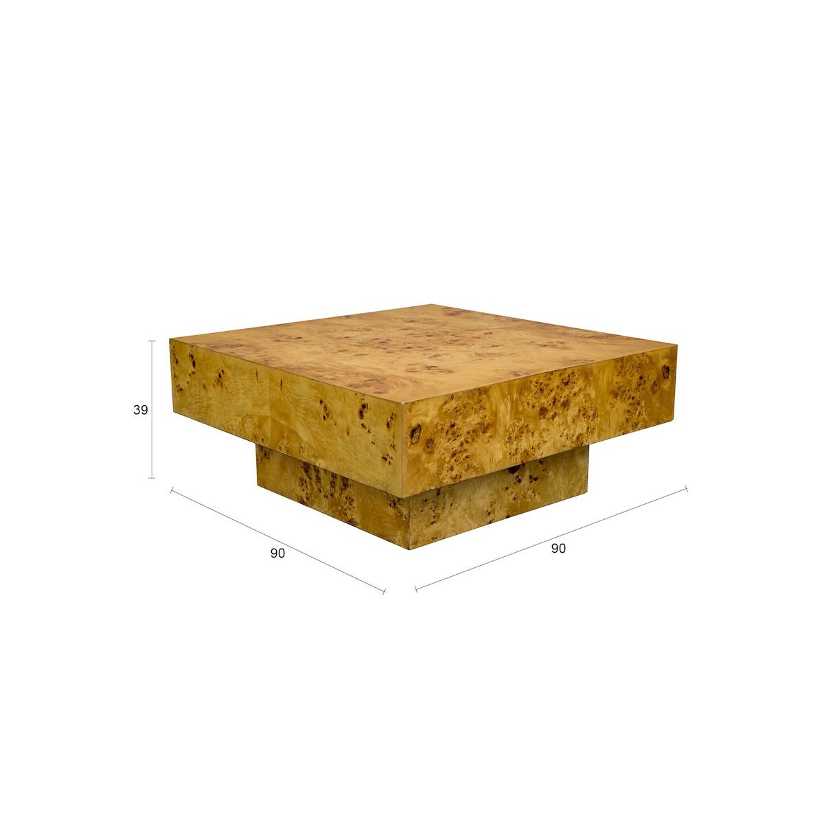 Table basse carrée en bois - QUIN marron, DUTCHBONE
