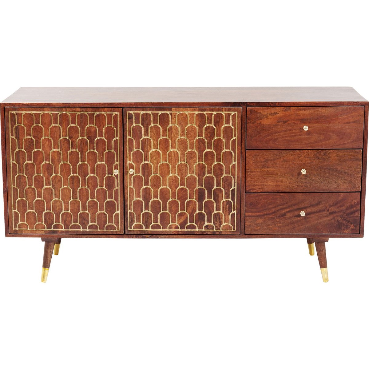 Buffet 2 portes 3 tiroirs en manguier, MUSKAT bois, KARE DESIGN