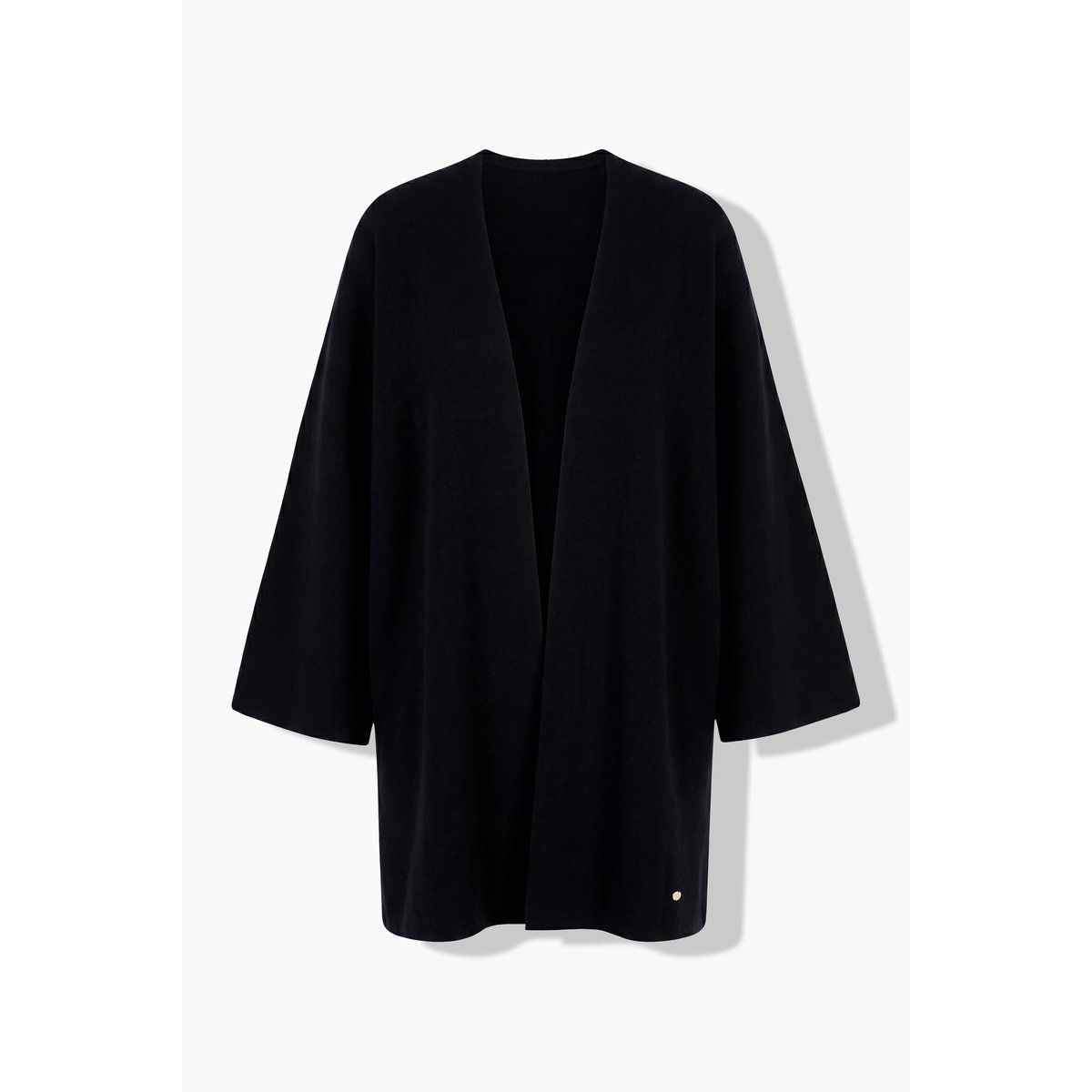 Cardigan, coupe oversize sans fermeture noir, ULLA POPKEN