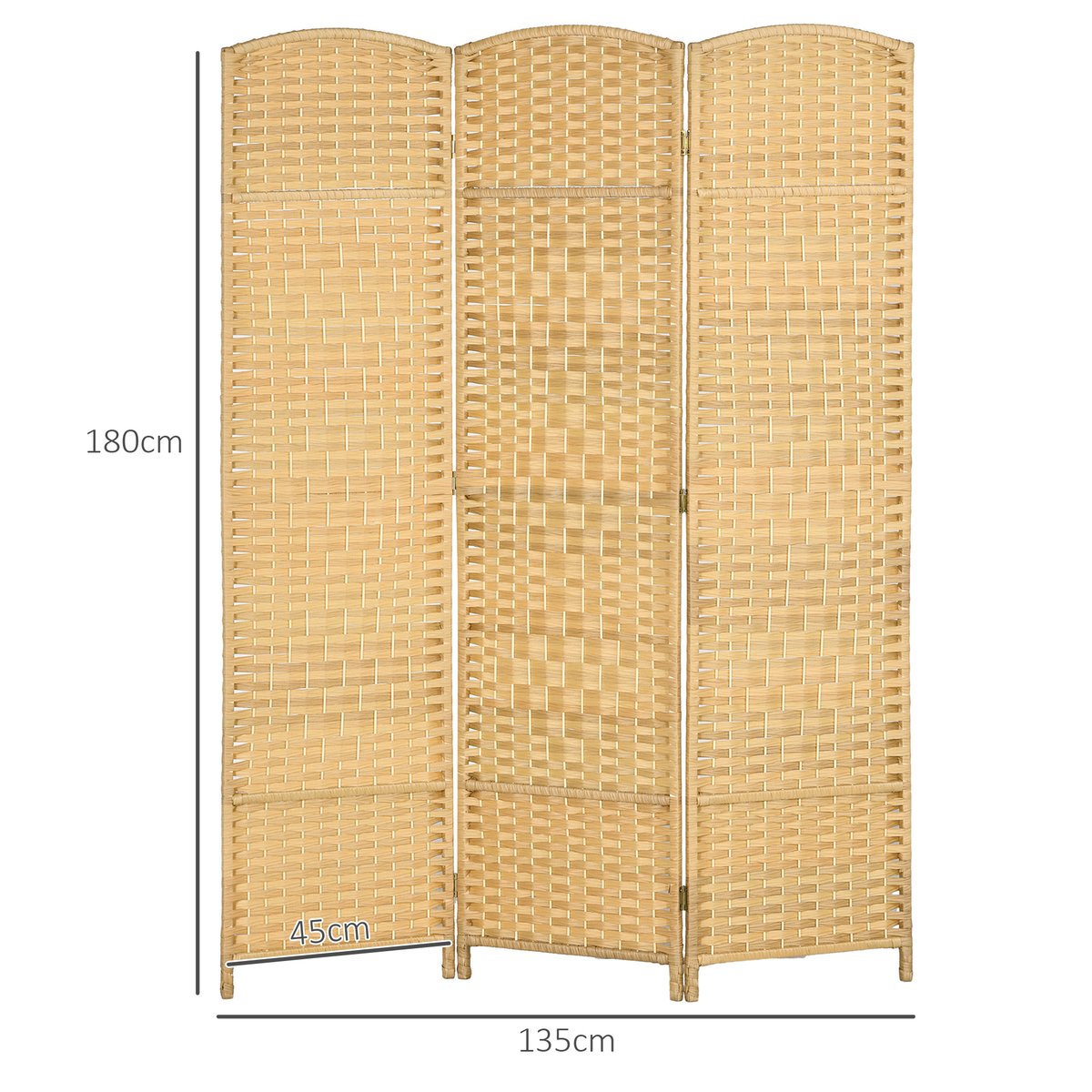 Cloison de séparation Polypropylène Chêne beige, HOMCOM