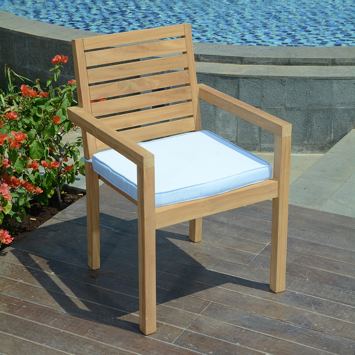 Salon de jardin teck massif Marsala, 8 places naturel, TECK ATTITUDE
