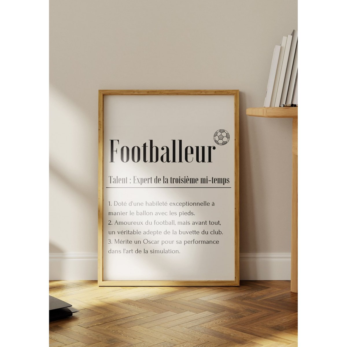 Affiche Définition Footballeur blanc, L'AFFICHERIE