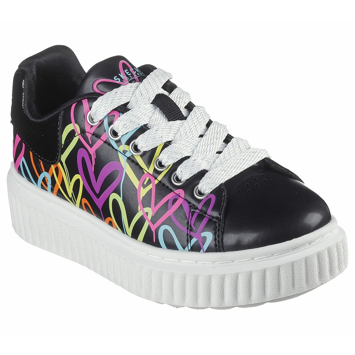 Kids' Jgoldcrown: Hi Ridge Trainer black/multi-coloured, SKECHERS