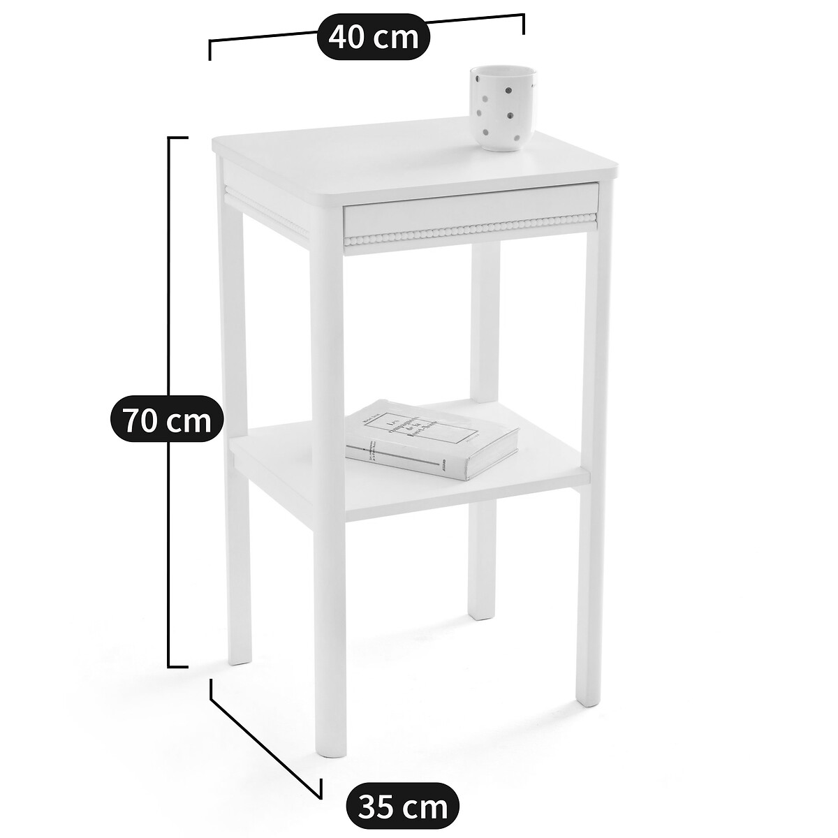 Chevet PERLE vert de gris, LA REDOUTE INTERIEURS