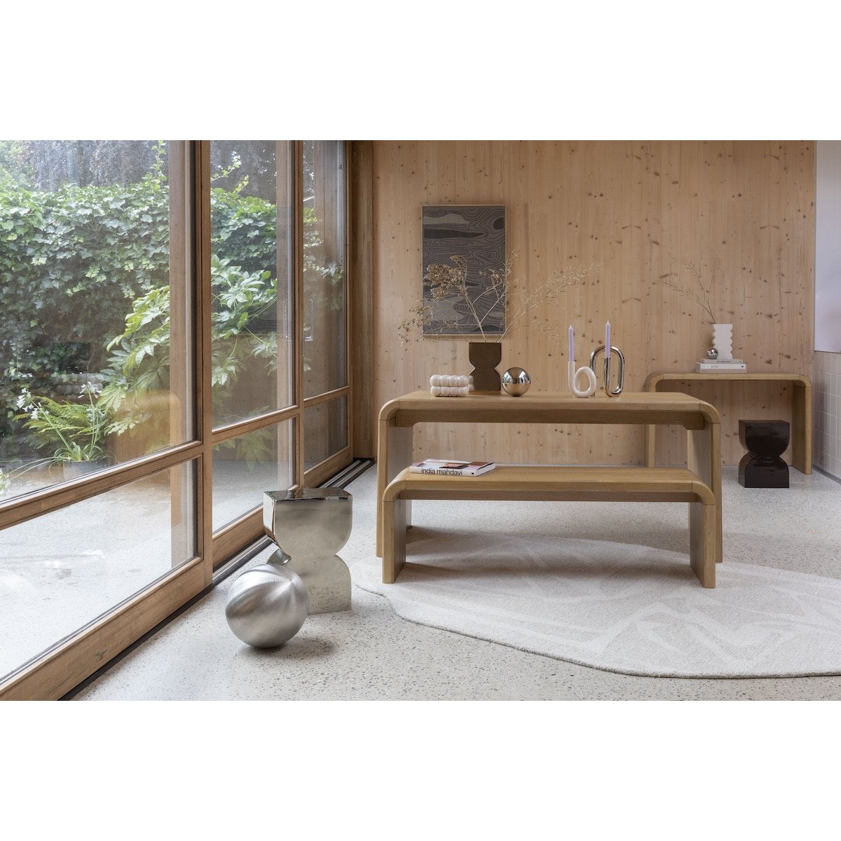 Banc de salle à manger en bois d'hévéa - BRAVE marron, ZUIVER