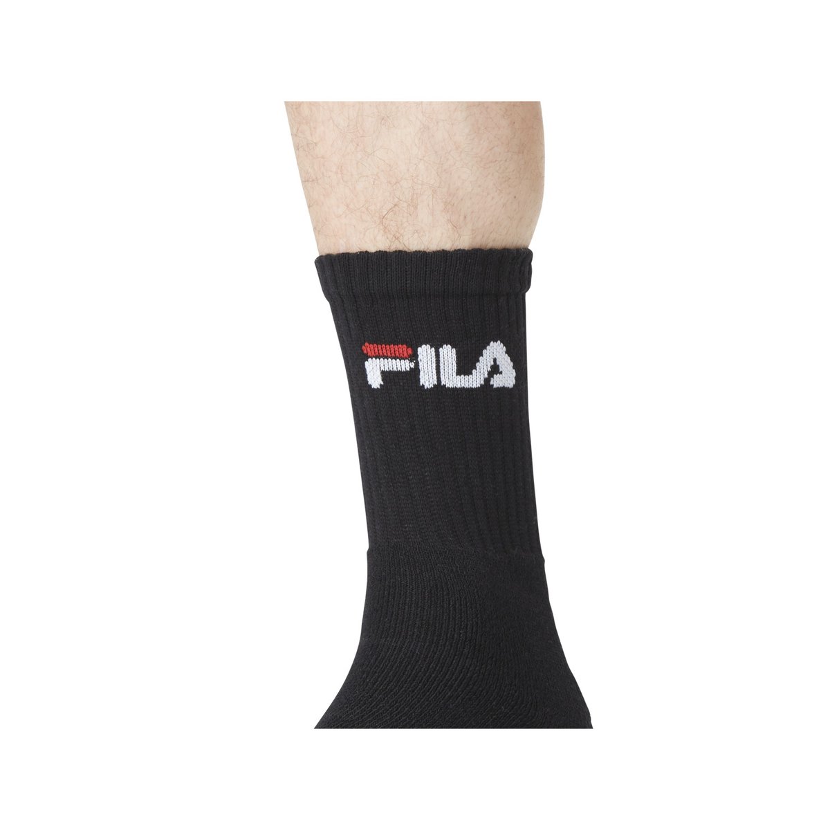 Lot De 6 Chaussettes Tennis Coton noir/gris, FILA