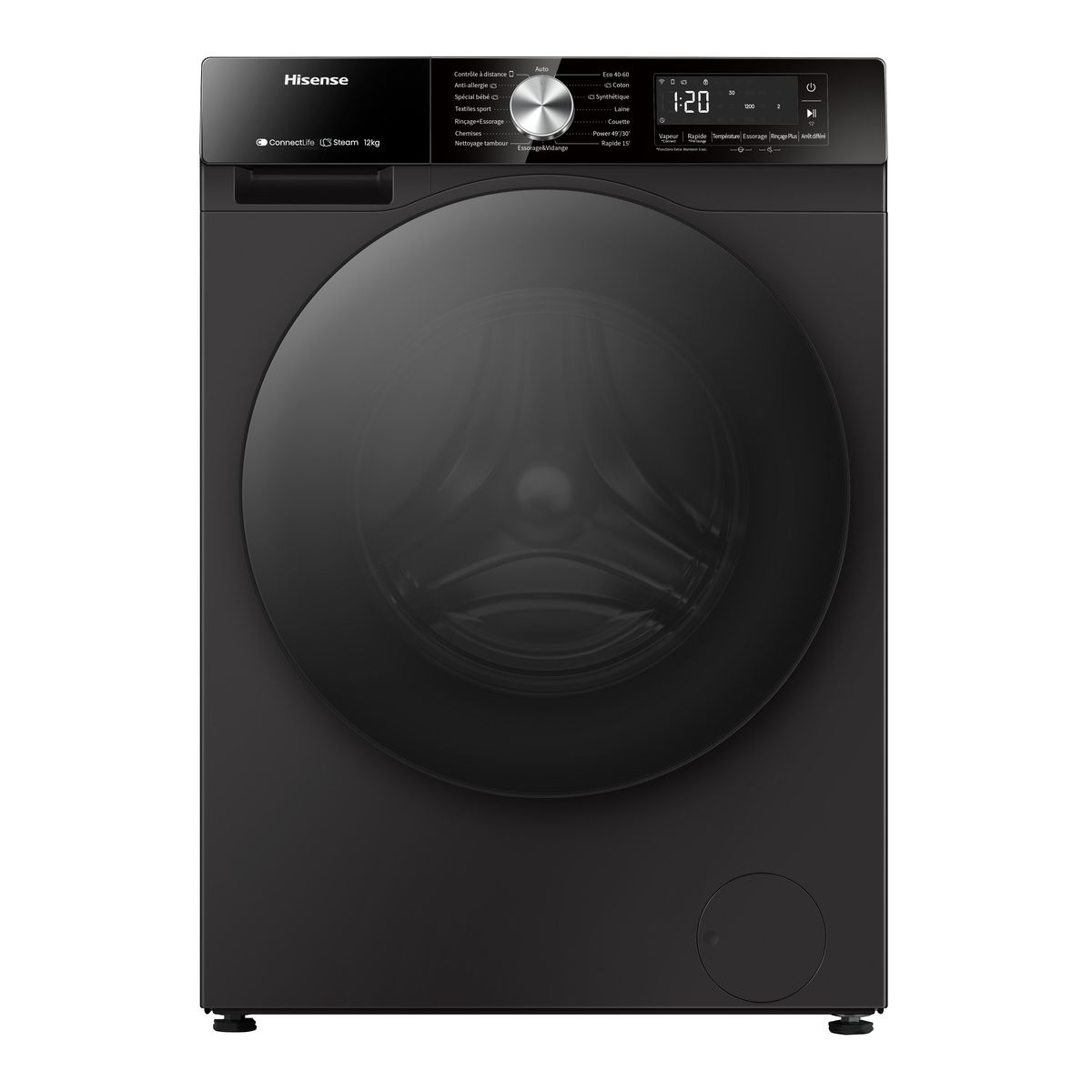 Lave linge hublot WF3S1243BB2 couleur unique, HISENSE
