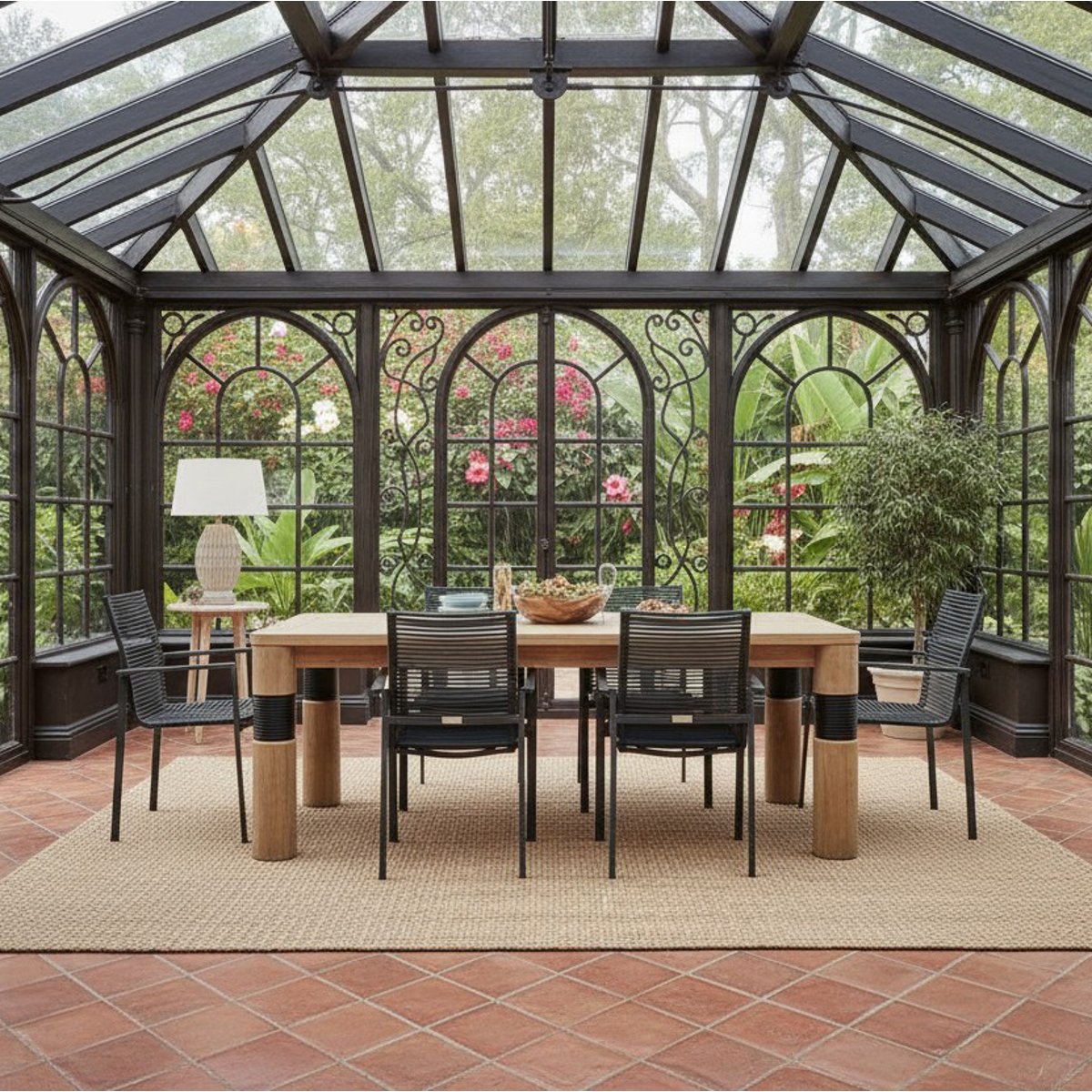 Table en teck recyclé 240 cm - GALACTUS naturel, GECKO JARDIN
