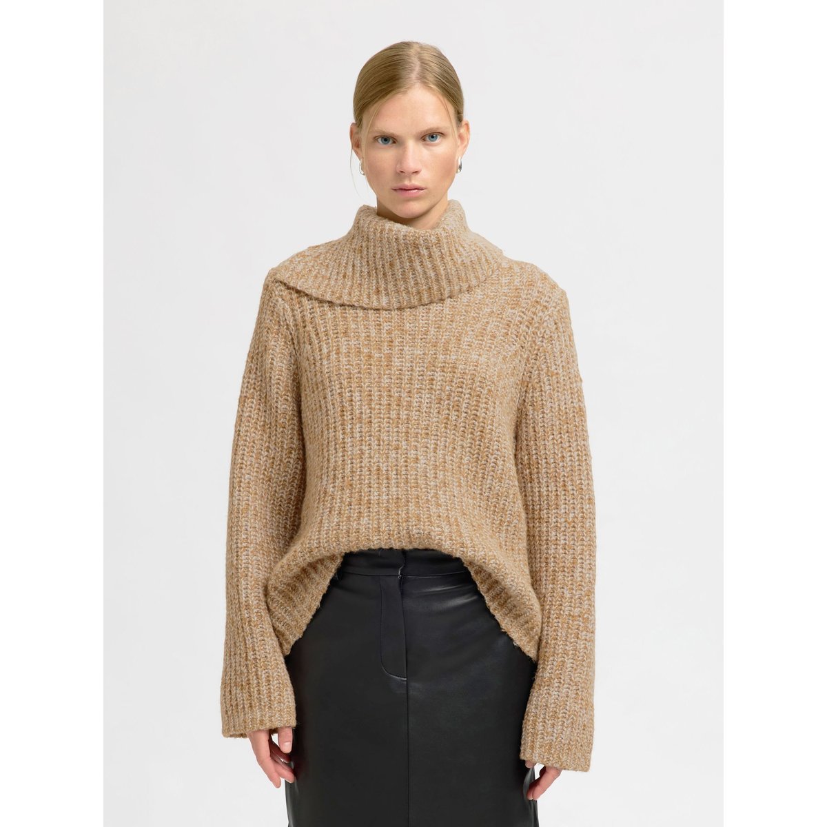 Pull En Maille Épaisse golden brown, SELECTED