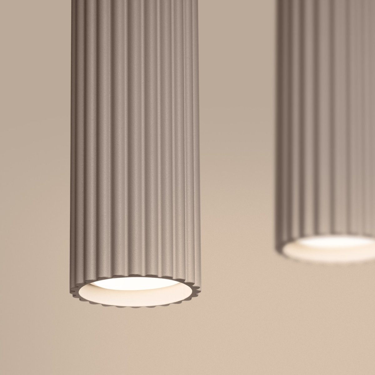 Suspension Aluminium Taupe GU10 4 Karbon taupe, EDEN