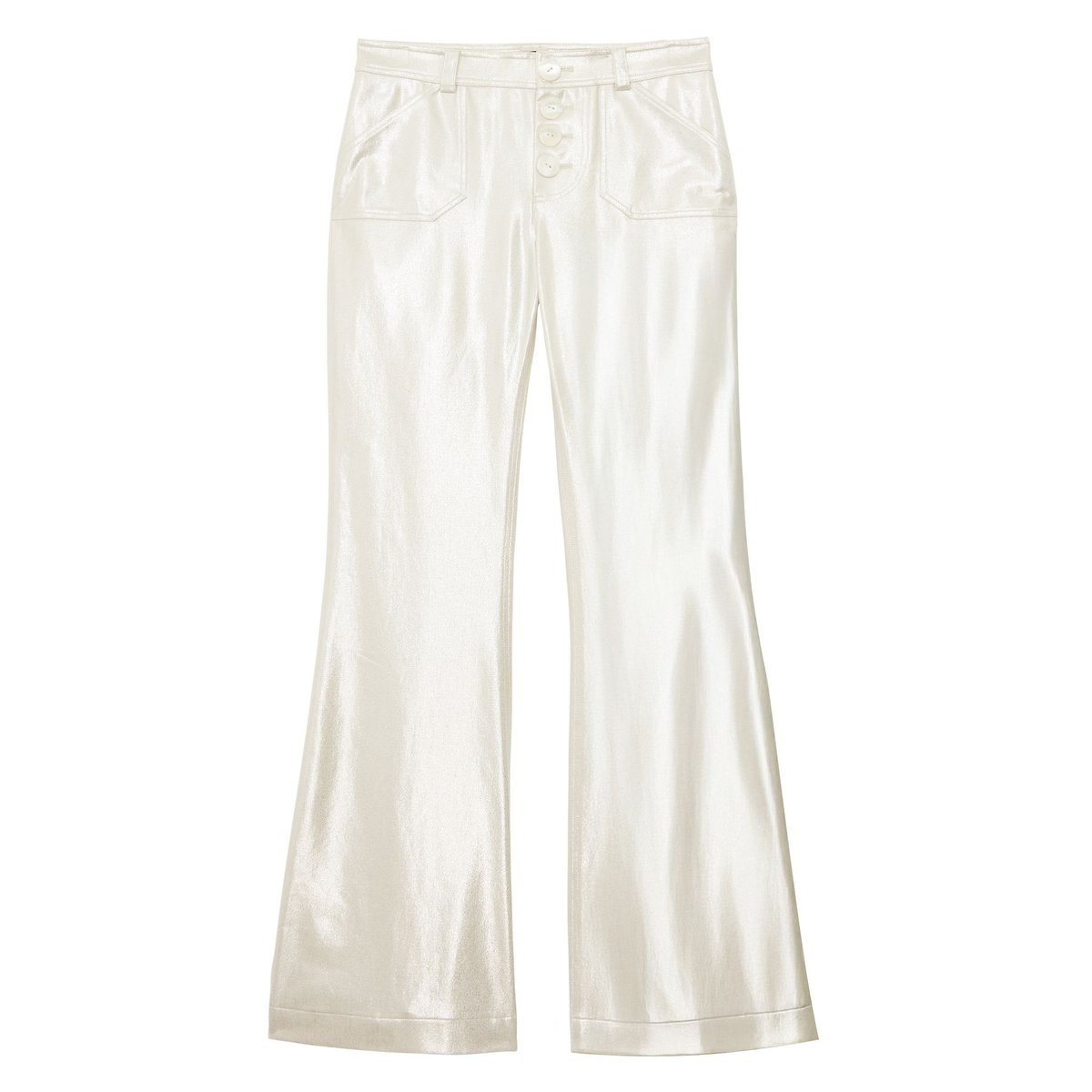 Pantalon Charlotte en coton argent, INES DE LA FRESSANGE PARIS