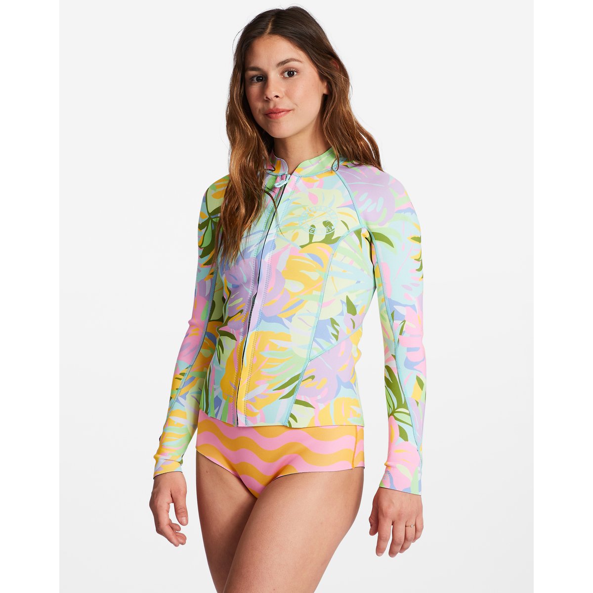 Veste en néoprène 1MM PEEKY rose dreamland, BILLABONG