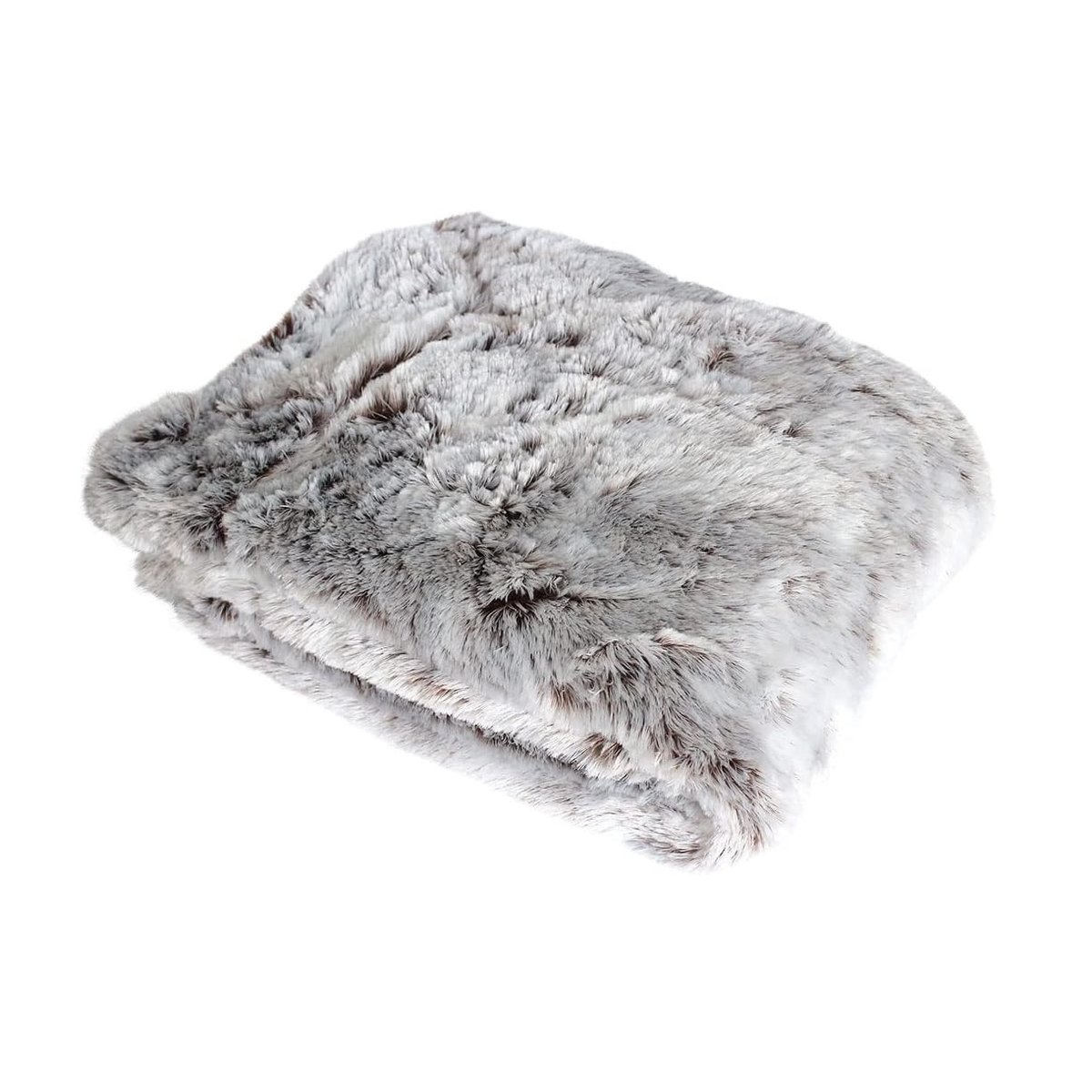 Plaid doux effet peluche doublé polaire Évasion marron, EDEN