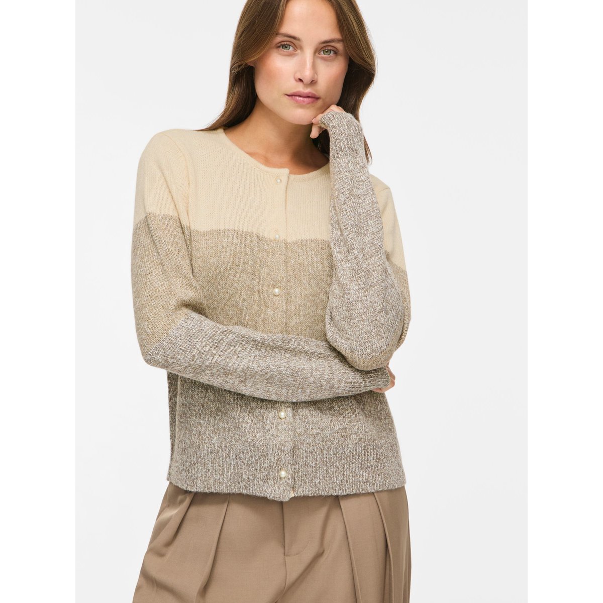 Cardigan En Maille gris - birch1, VILA