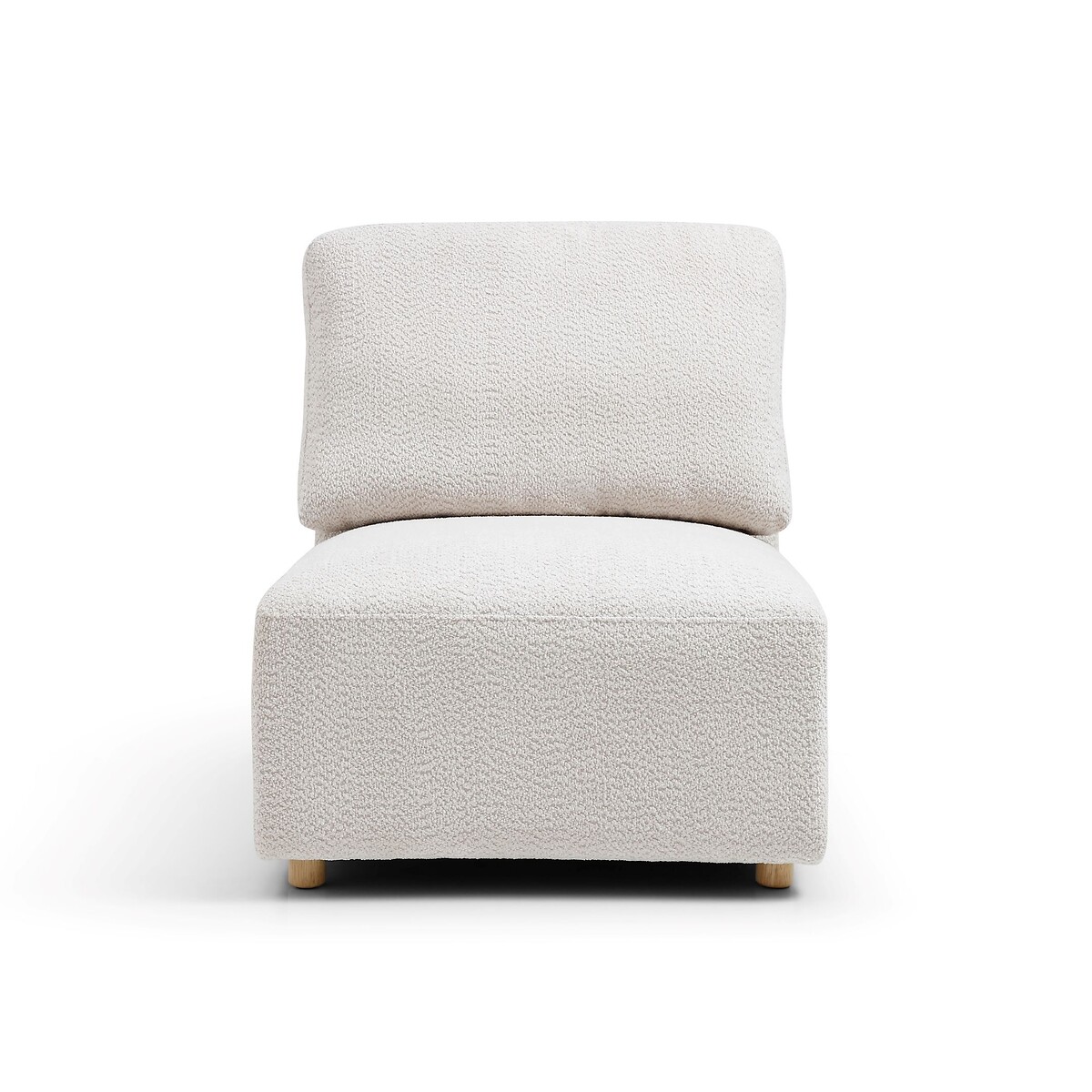 Corbin Boucle Modular Armless Chair Unit ecru , SO'HOME