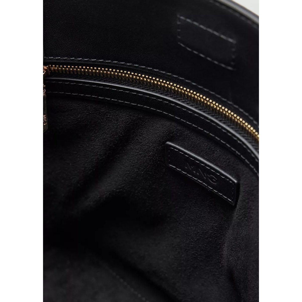 Sac porté épaule cuir imitation fourrure noir, MANGO