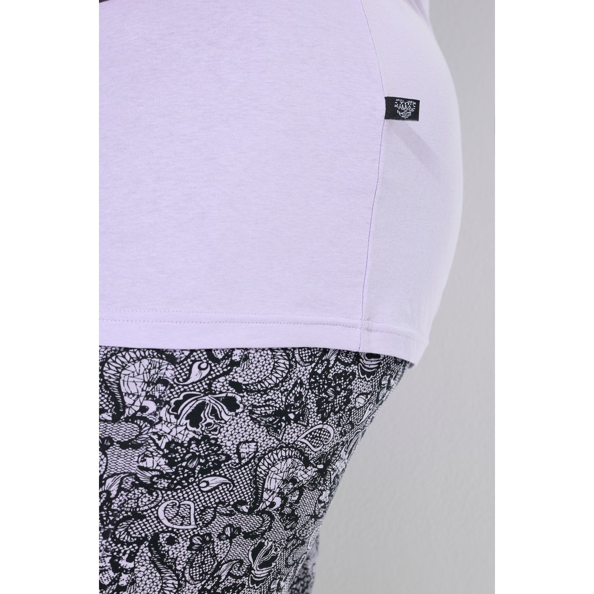 T-shirt motif Tour Eiffel et petits strass lavande tendre, ULLA POPKEN