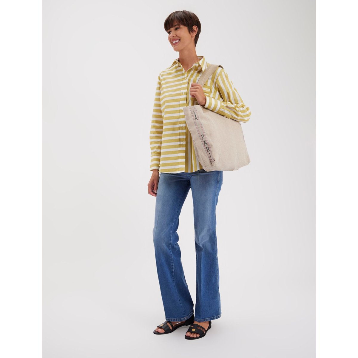 Tote bag paris beige, INES DE LA FRESSANGE PARIS