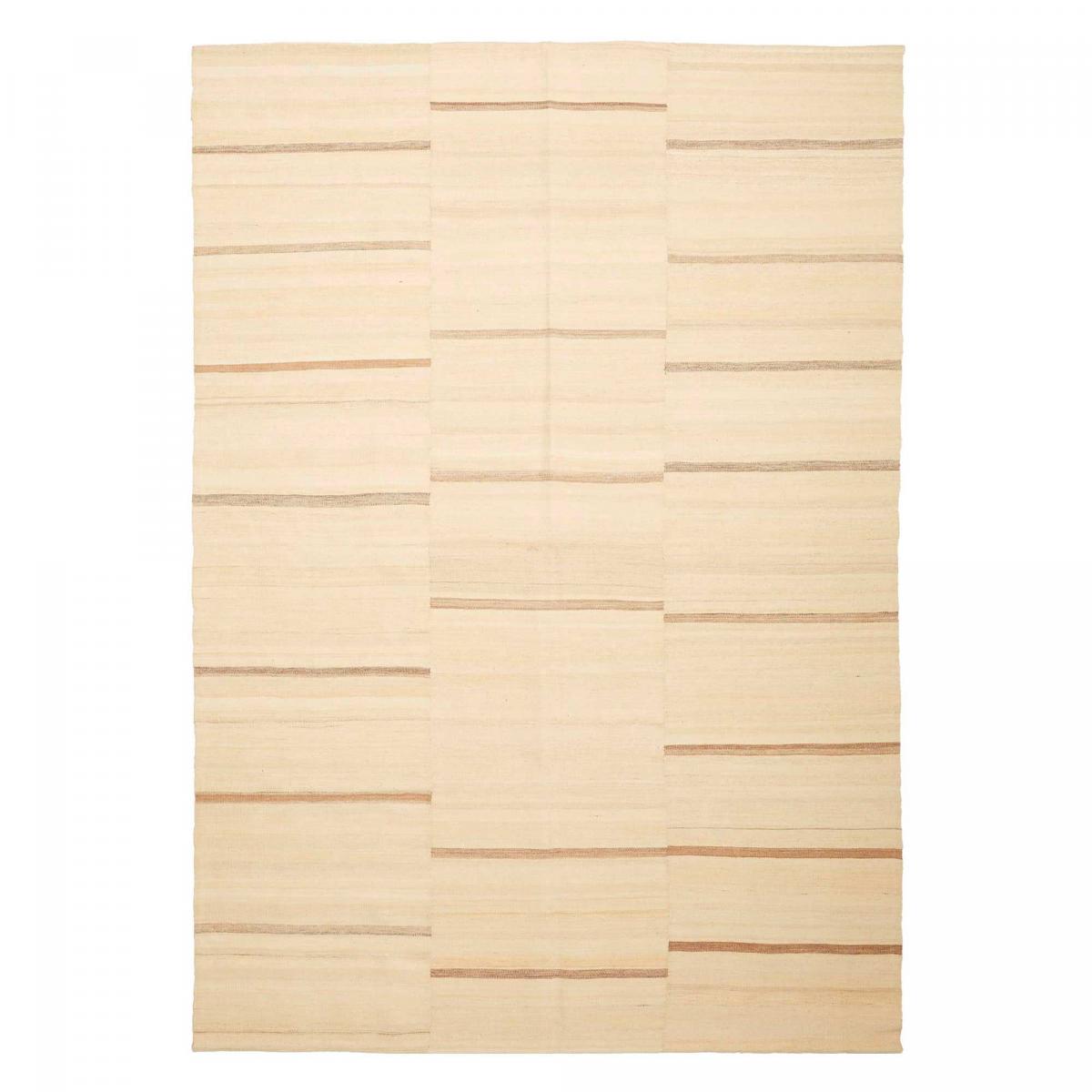 Authentique tapis d'Orient kilim fait main en laine N beige, ecru, UN AMOUR DE TAPIS