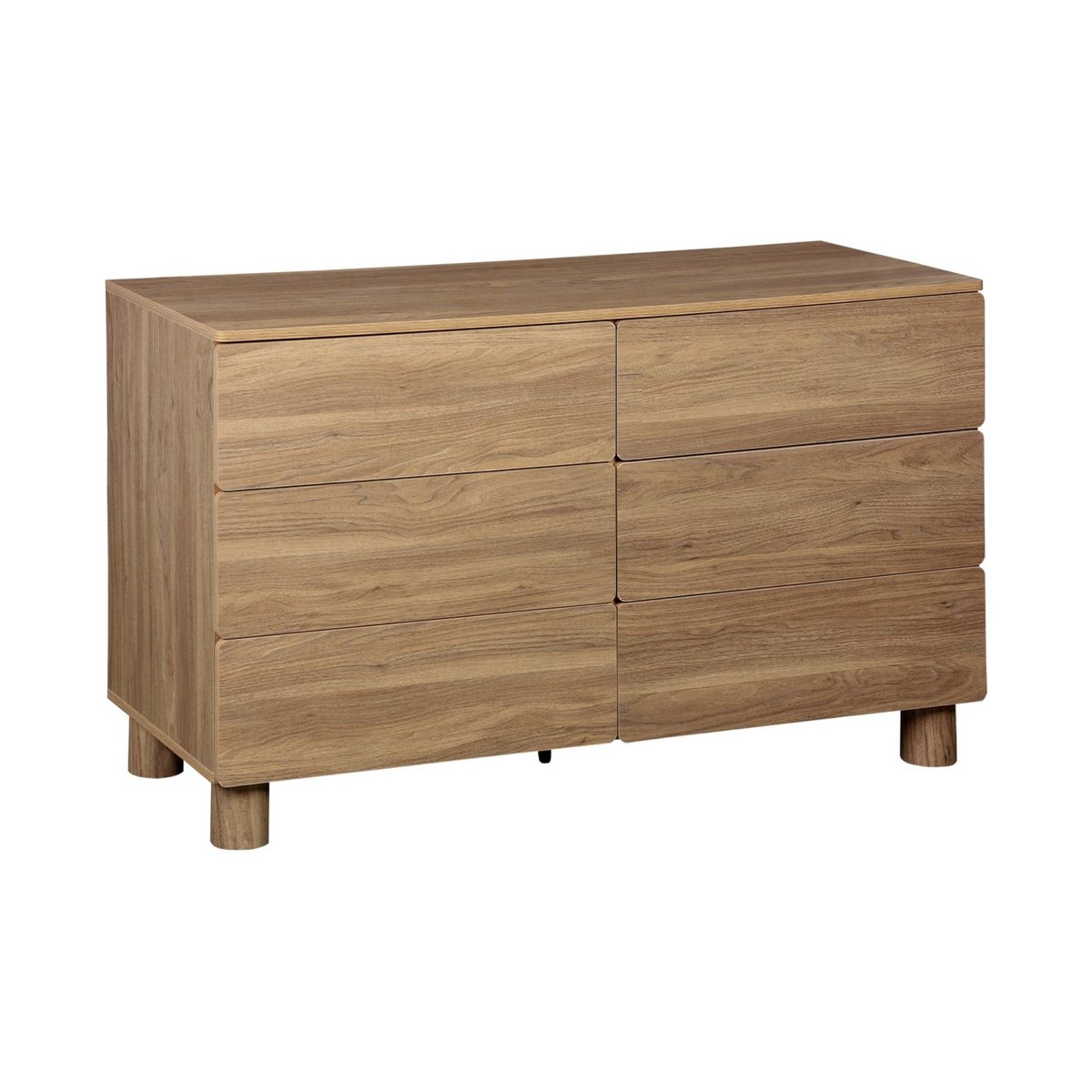 Commode décor bois 6 tiroirs AYANA bois de noisetier, SWEEEK