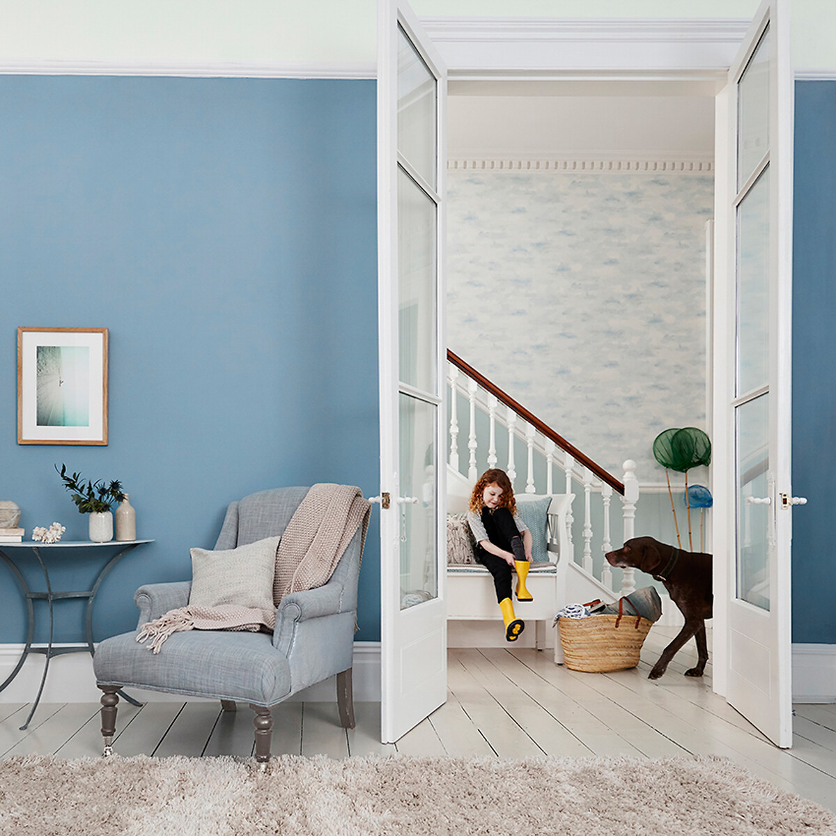 Water Based Eggshell Paint Menai Blue menai blue, SANDERSON