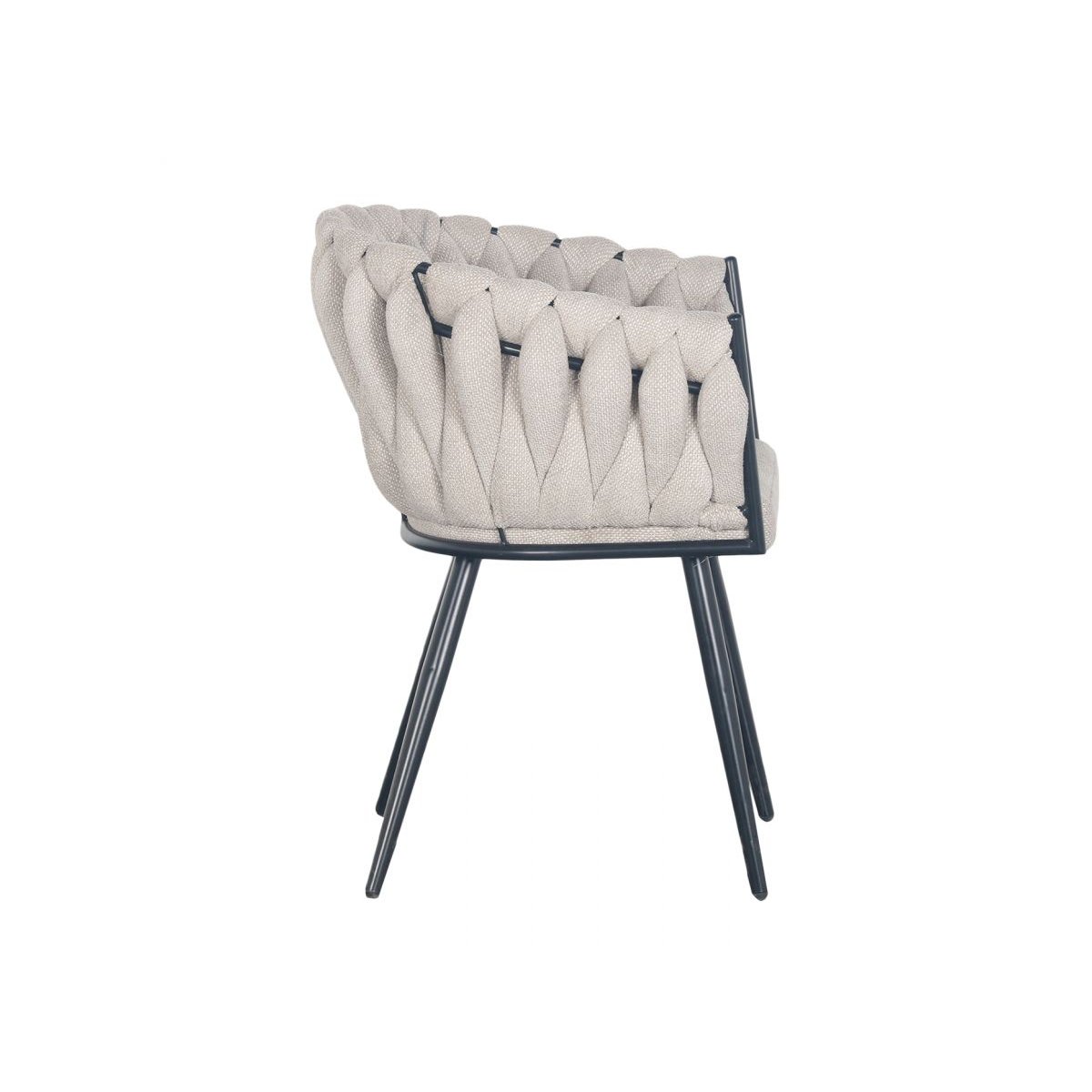 Lot de 2 fauteuils tissu, CHARLOTTE beige, BOBOCHIC
