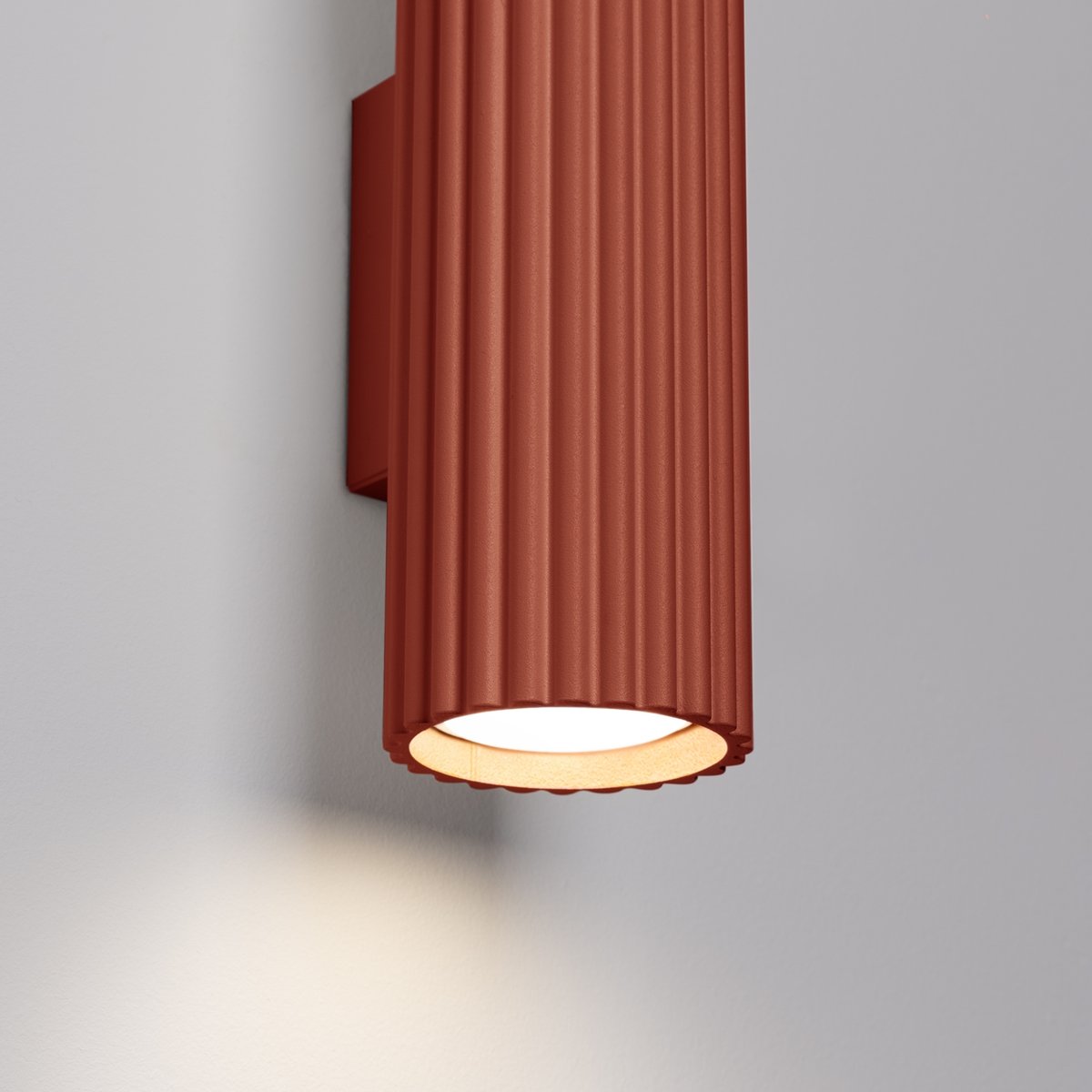 Applique Aluminium Ocre Rouge GU10 2 Karbon 20 rouge, EDEN